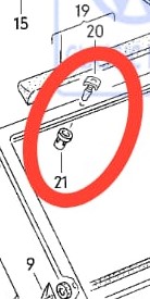 Tülle für die Halteklammer am Polo Heckspoiler