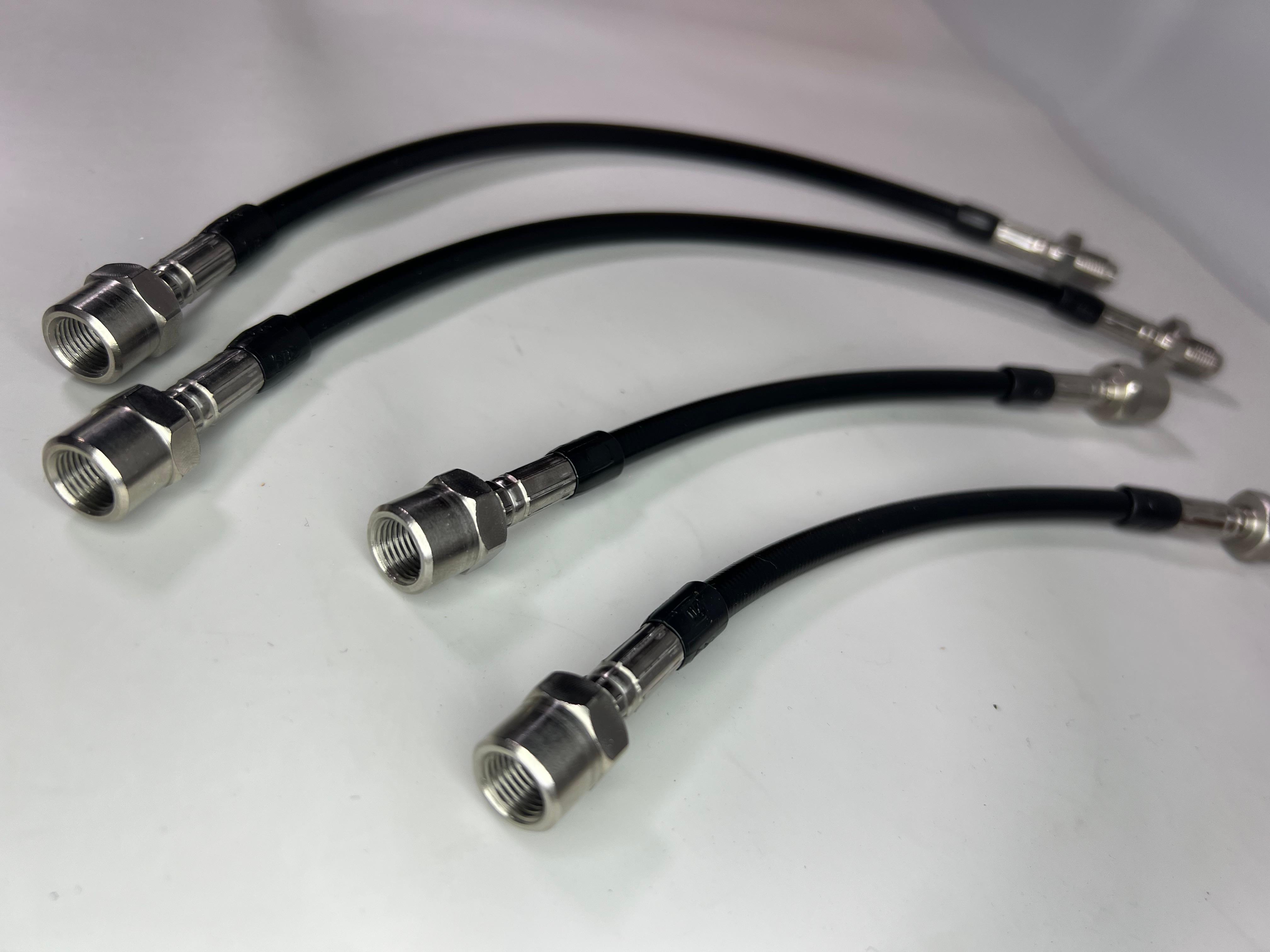 Bremsschlauchsatz für VW Polo G40 vorne und hinten Stahlflexleitung Farbe schwarz