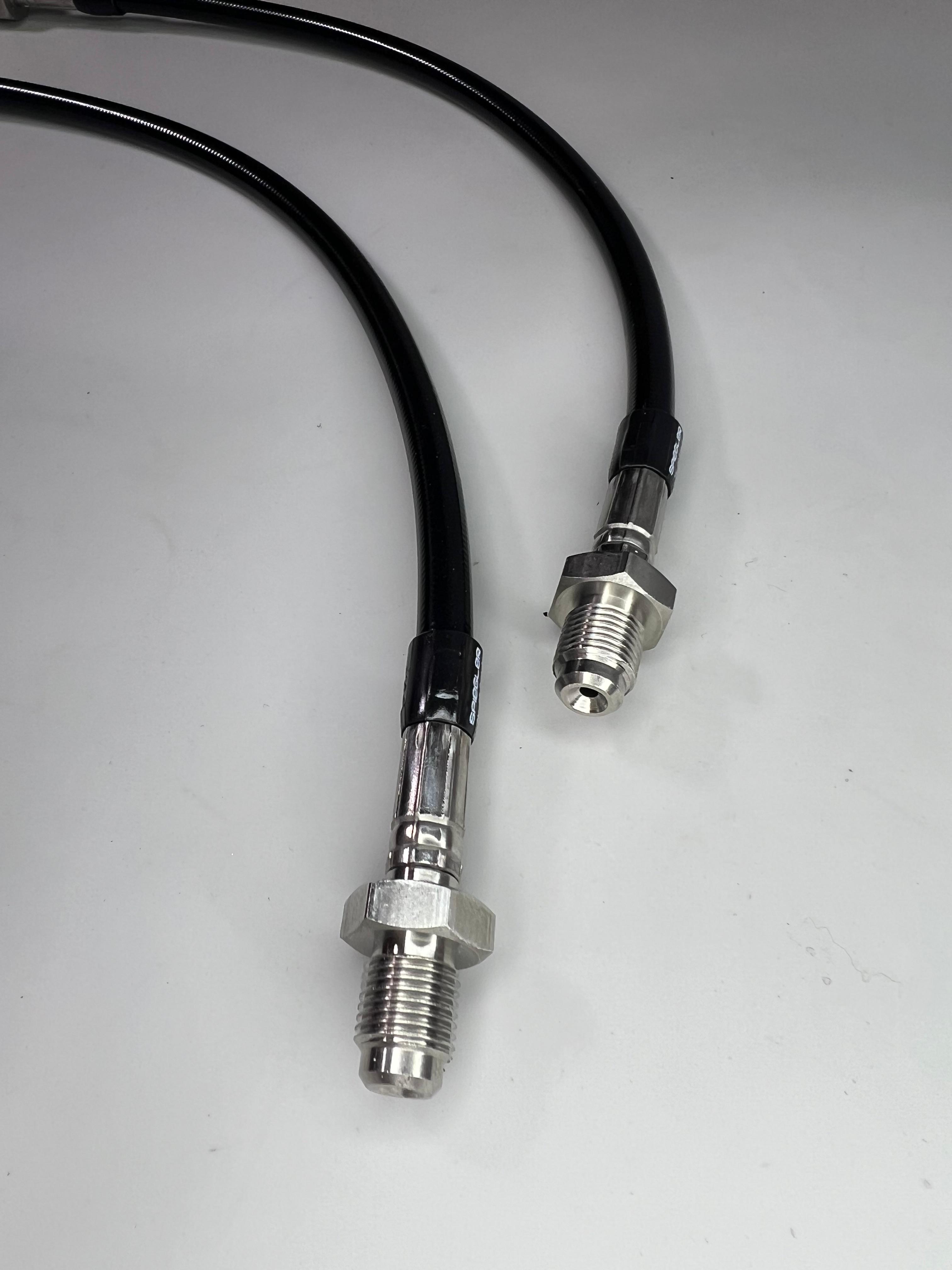 Bremsschlauchsatz für VW Polo G40 vorne und hinten Stahlflexleitung Farbe schwarz