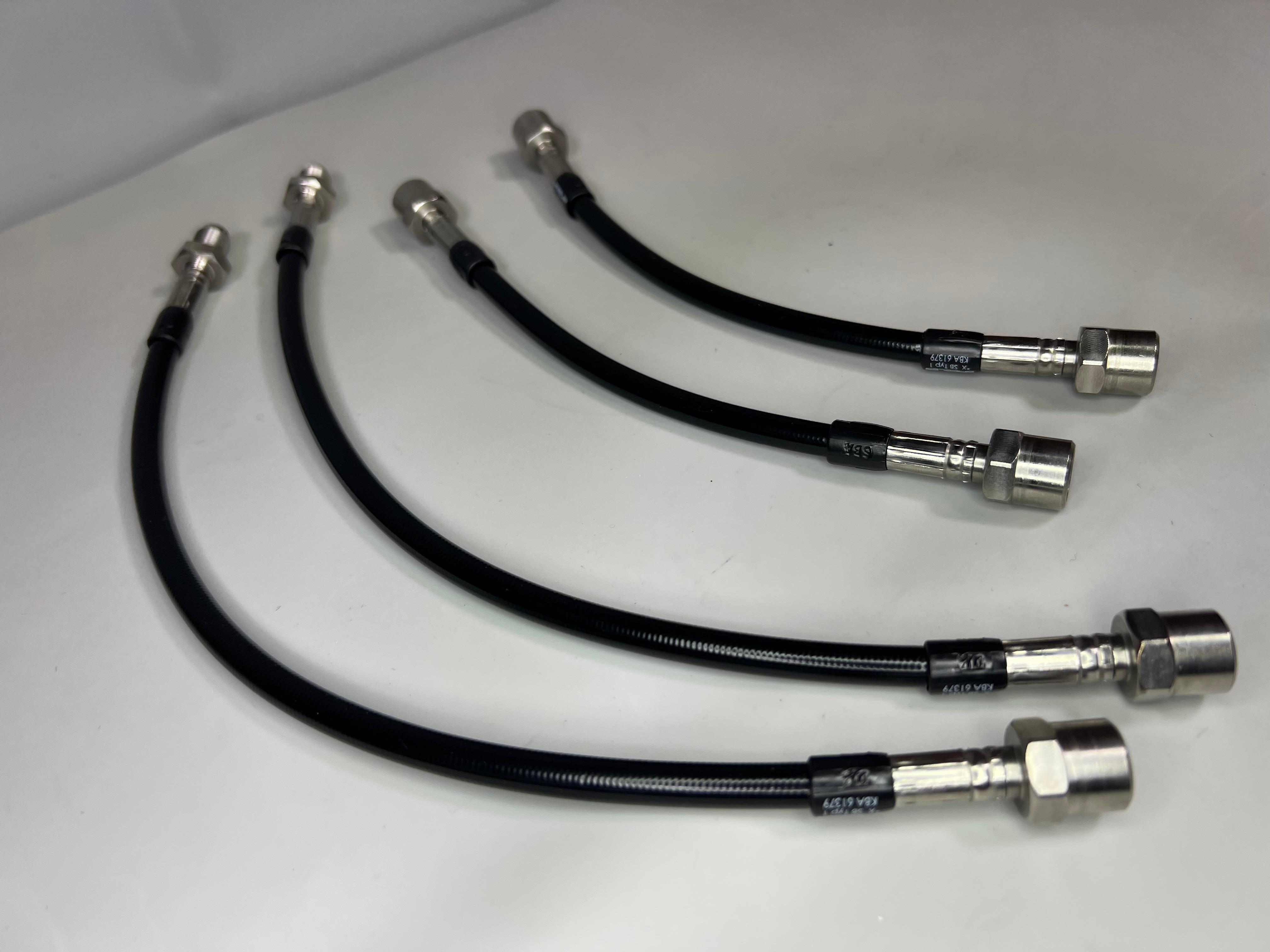 Bremsschlauchsatz für VW Polo G40 vorne und hinten Stahlflexleitung Farbe schwarz