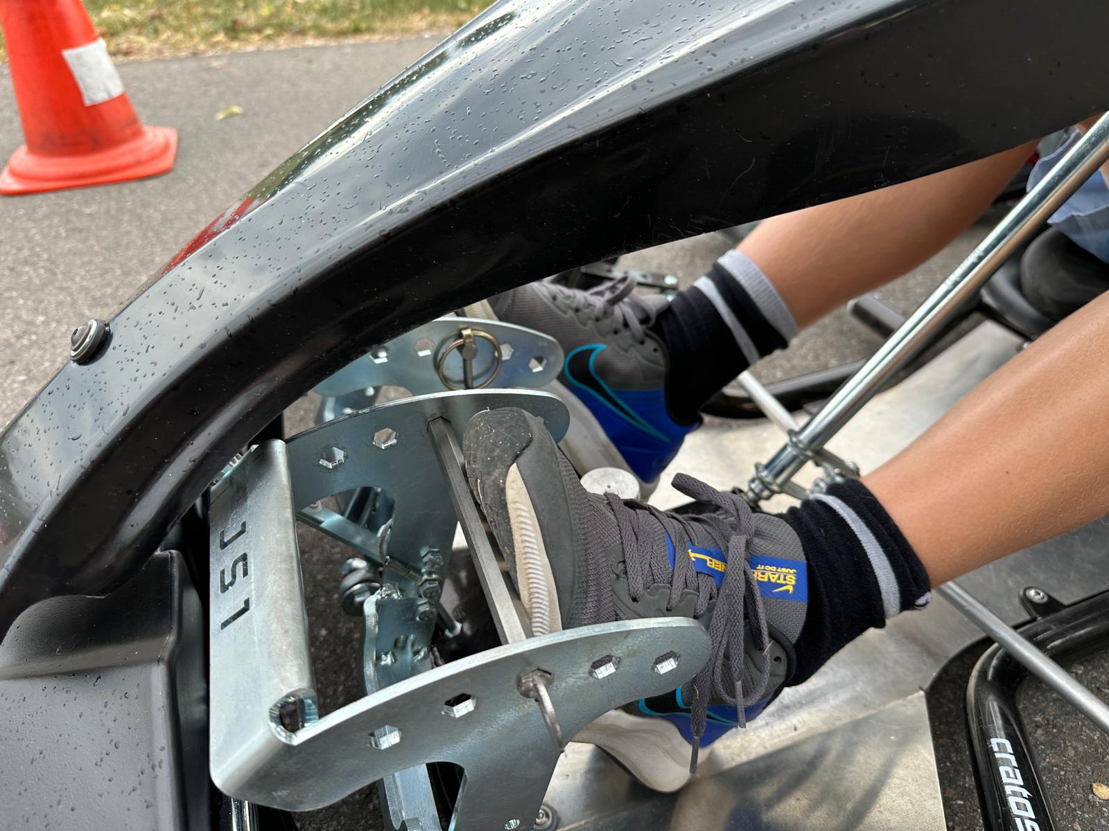 Kart Mach1 Pedalstangen mit Sicherungssplinten zum Klappen