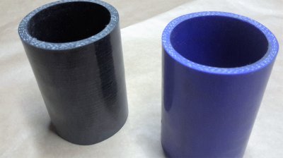 Silikonschlauch gerader Verbinder 55 mm und 100mm lang Farbe Blau oder schwarz