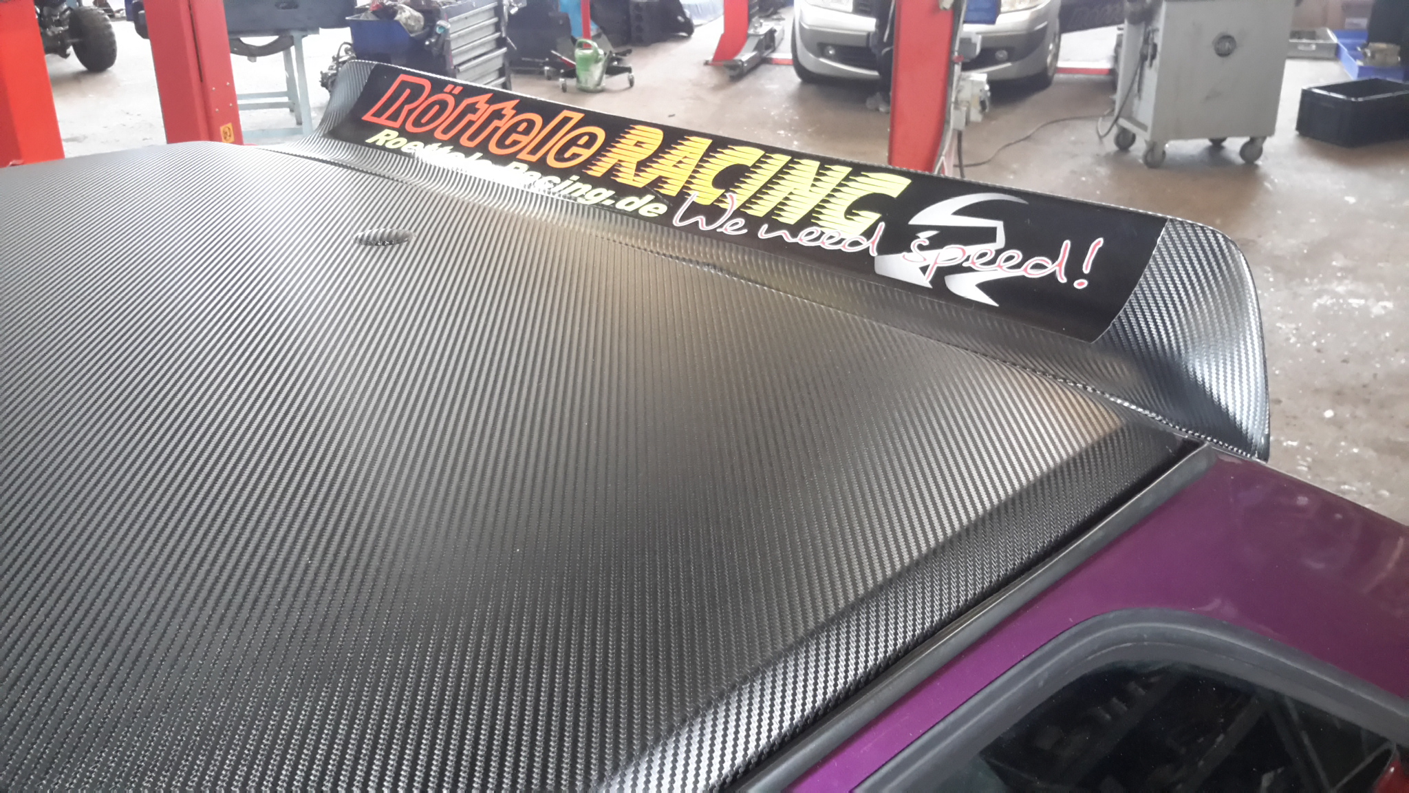 Aufkleber Röttele-Racing für die Front oder Heckscheibe
