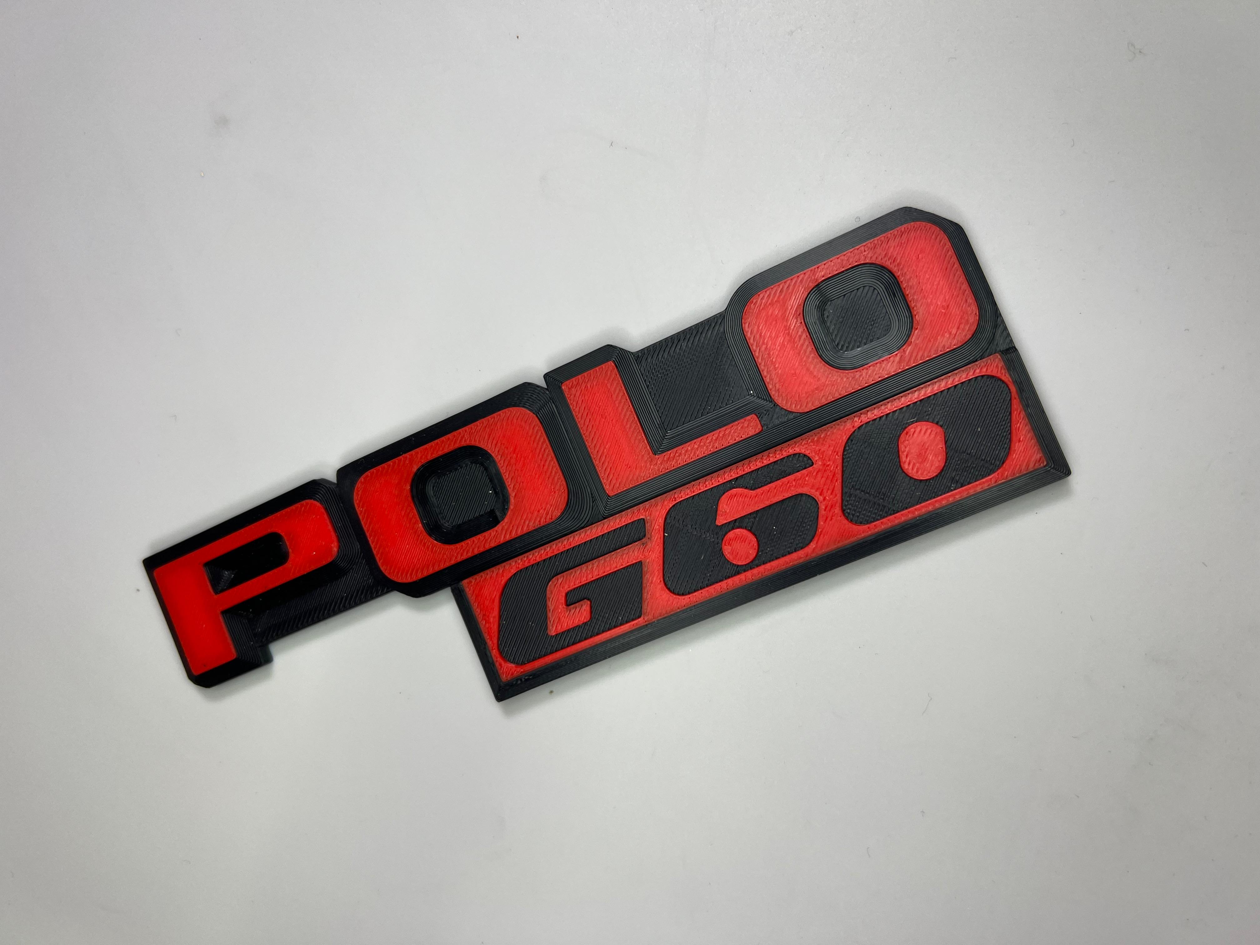 Emblem für den Polo G60 Heckdeckel zum Kleben aus Kunststoff