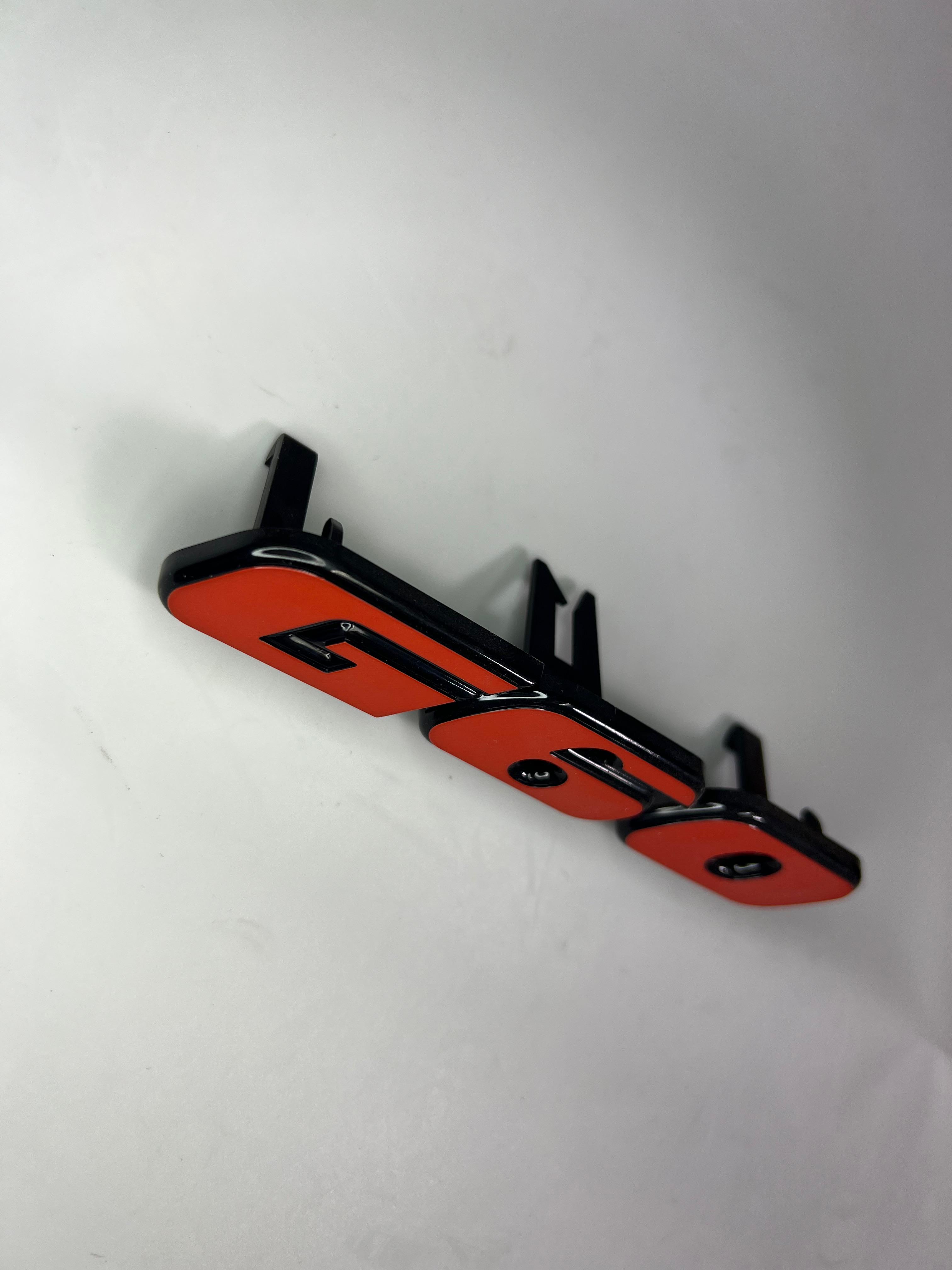 Emblem für den G60 Kühlergrill aus Kunststoff für Passat 35i Corrado Golf II 19E in der Farbe  rot