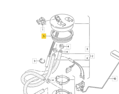 Dichtung für die Kraftstoffpumpe für alle G60 Modelle mit der Pumpe im Tank