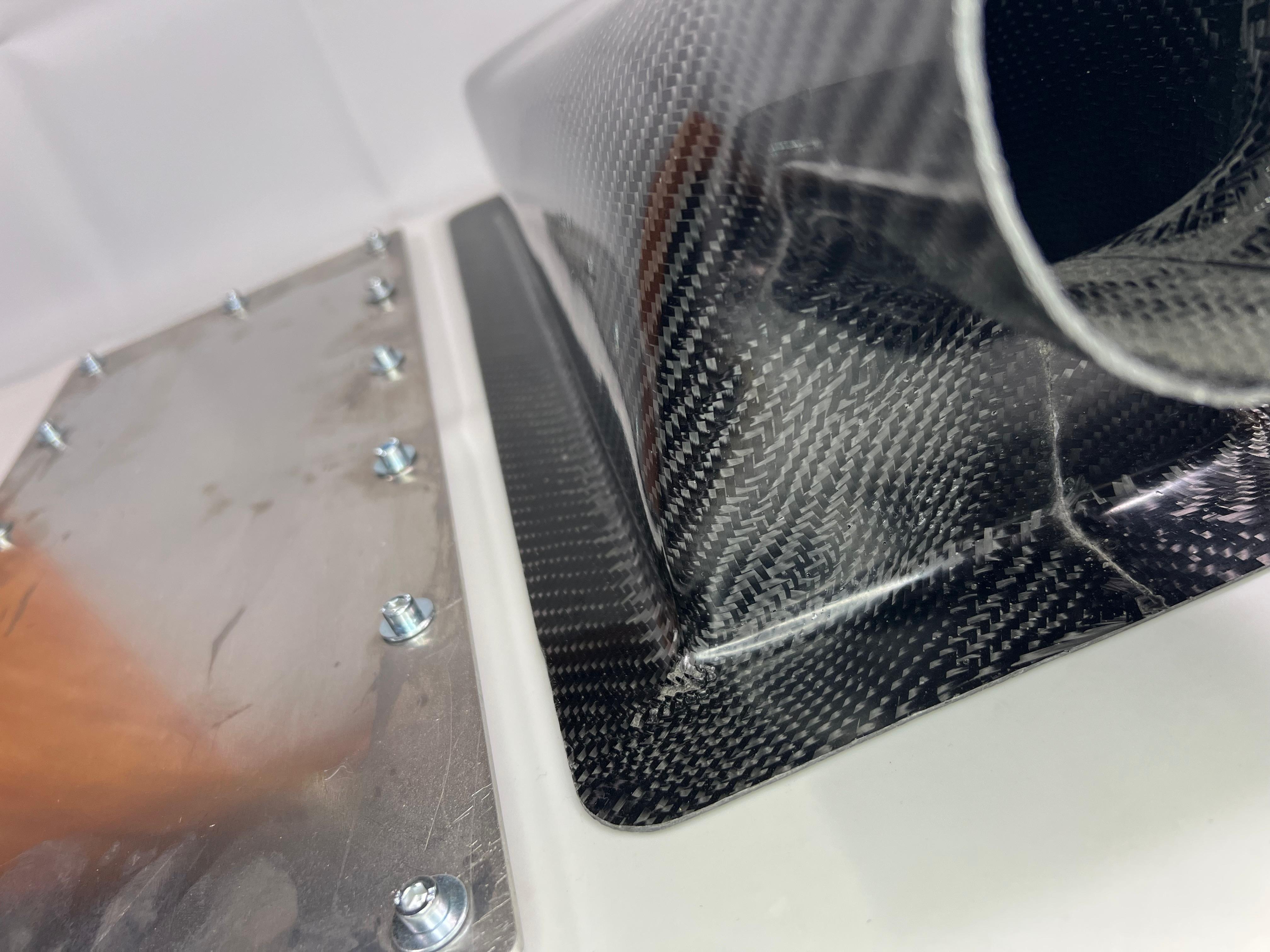 Carbon Airbox Luftsammler klein für unsere Polo und Golf mit Einzeldrosselanlage oder Doppelvergaser