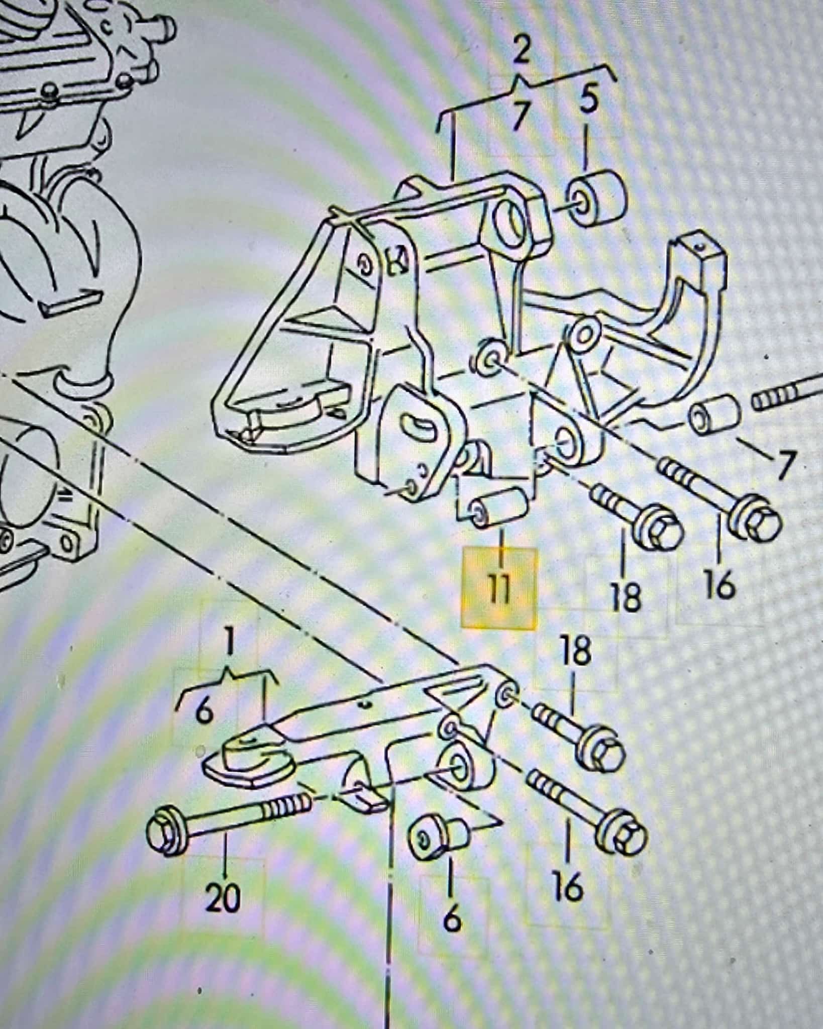 Generatorhalter Buchse Hülse für Polo G40 Lang