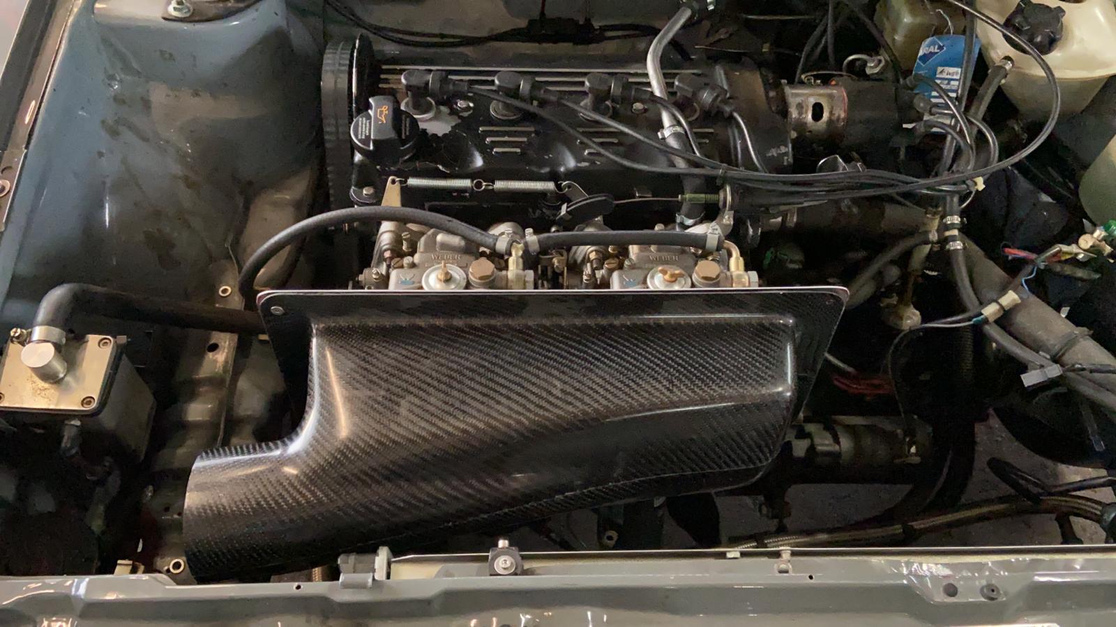 Carbon Airbox Luftsammler klein für unsere Polo und Golf mit Einzeldrosselanlage oder Doppelvergaser