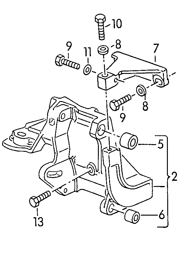Generatorhalter Buchse Hülse für Polo G40