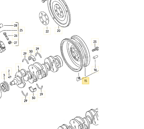 Schwungscheibe Schwungrad original für G60 und 16V Motoren