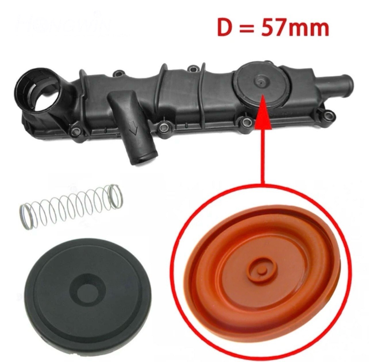 Ventildeckel Reparatursatz mit Membran für Peugeot Citroen C15 Fiat Opel Alfa 1,9 G3 Diesel
