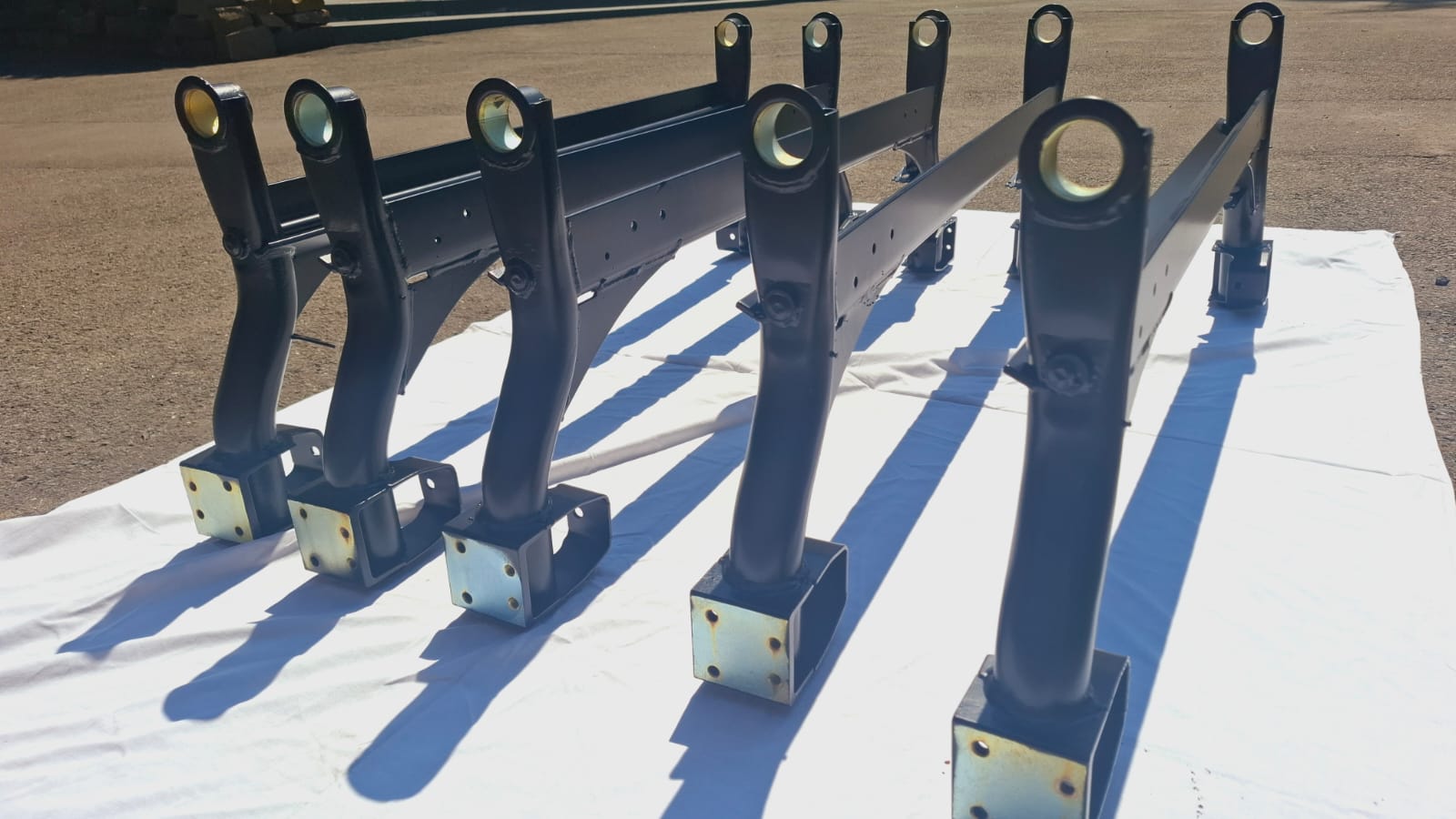 Hinterachse Polo G40 mit Stabilisator verzinkt gepulvert und Hohlraumversiegelt