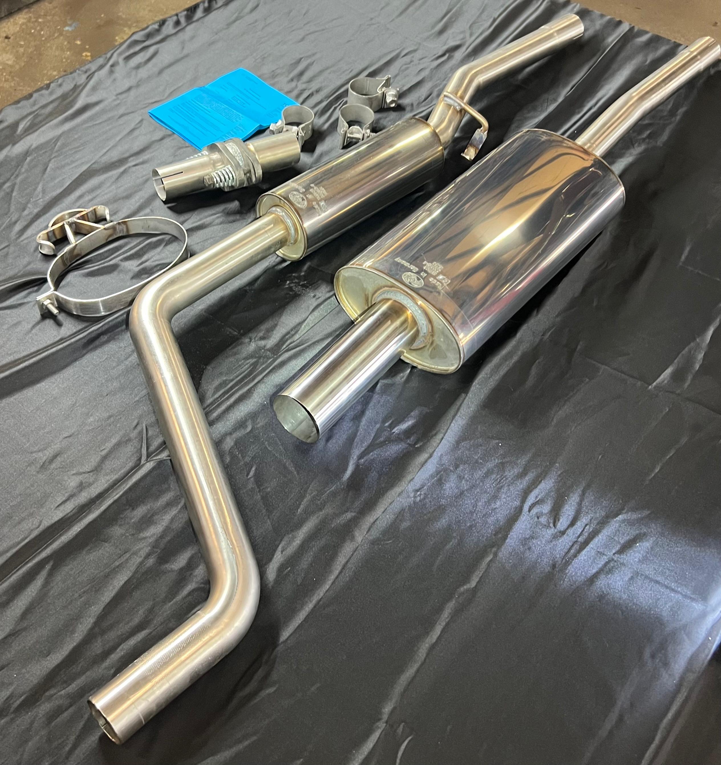 Auspuffanlage für Polo G40 ab Kat Gruppe N mit 50mm Durchmesser mit 70mm geradem Endrohr 200mm lang