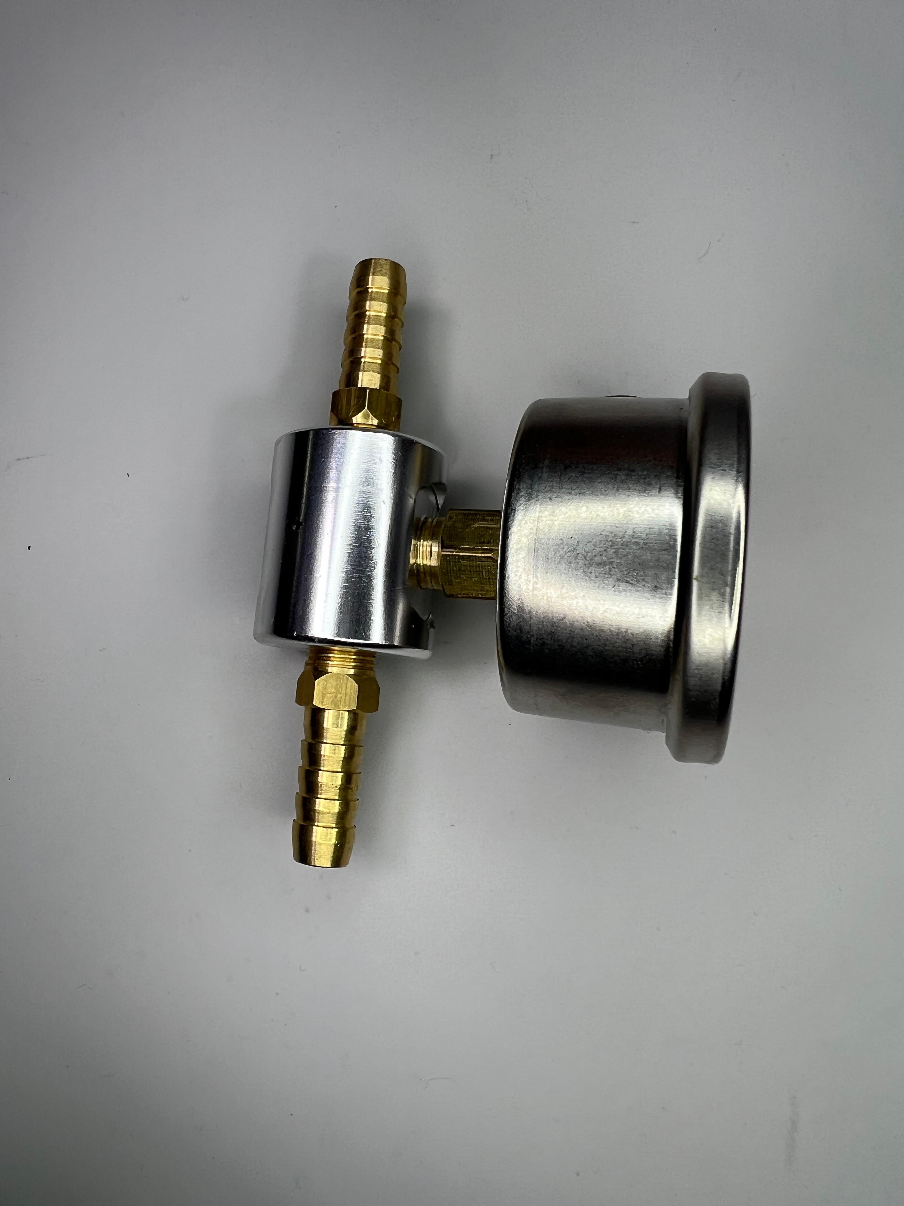 Kraftstoff Druckanzeige von 0 bis 8/11 bar mit passendem Adapter