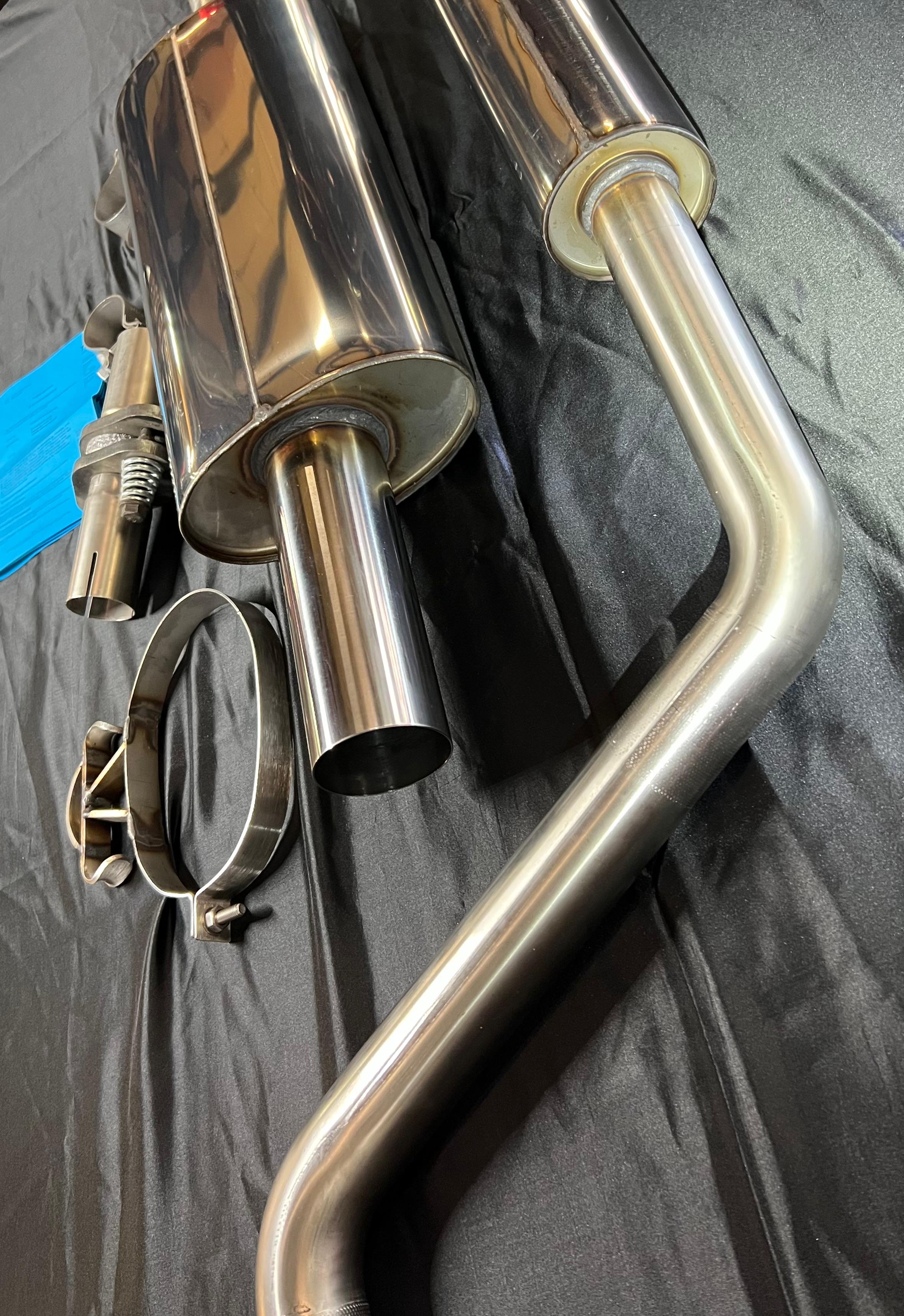 Auspuffanlage für Polo G40 ab Kat Gruppe N mit 50mm Durchmesser mit 70mm geradem Endrohr 200mm lang
