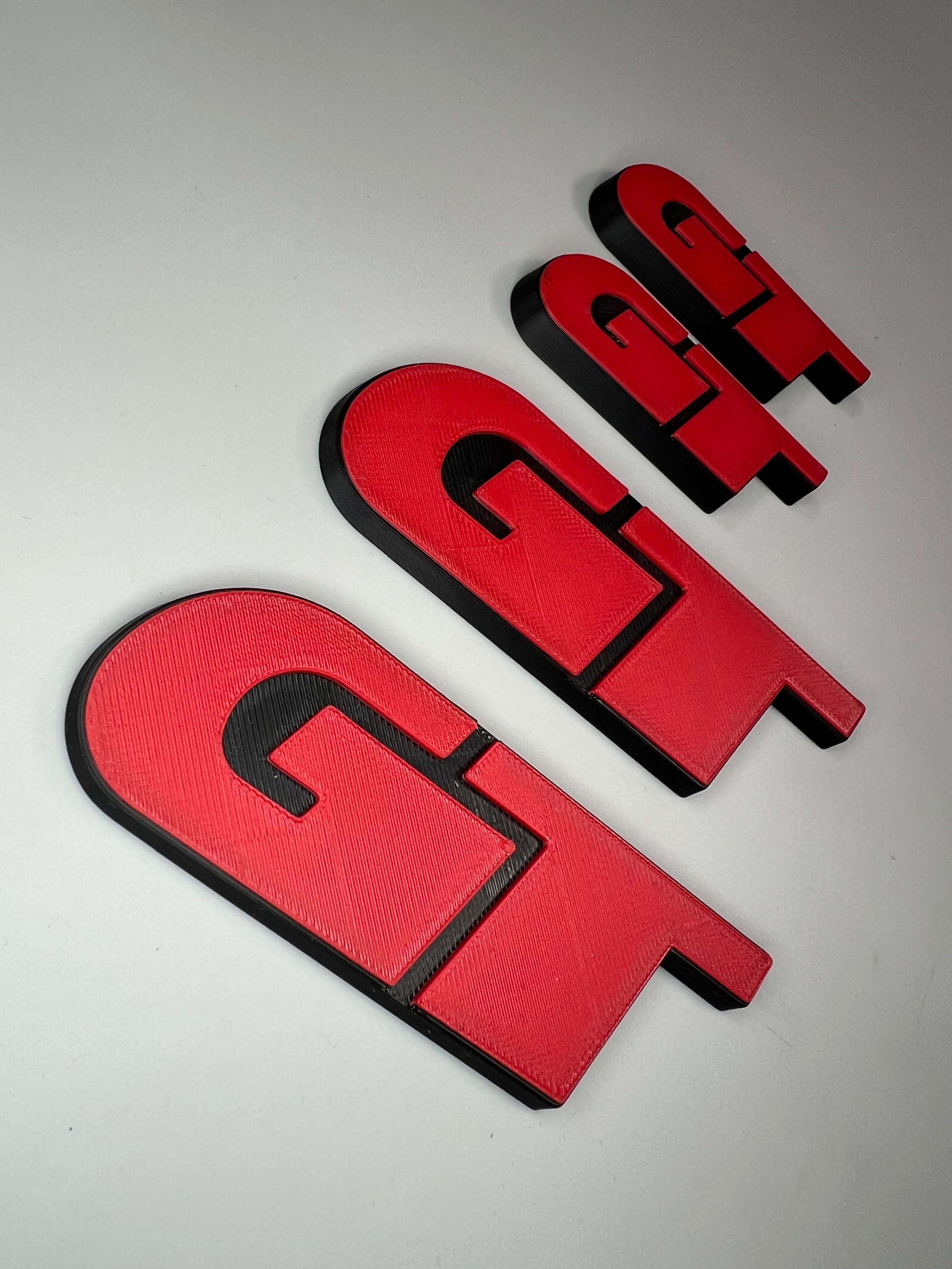 GT Emblem für den Polo zum Kleben aus Kunststoff