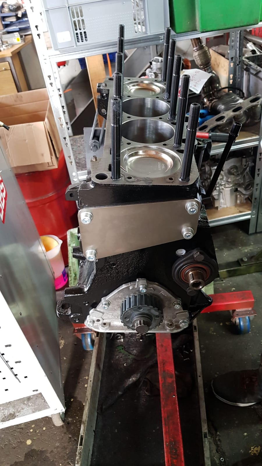 Motorblock 1,9 Liter  VW G60 mit Wiseco Kolben und K1 Pleuel
