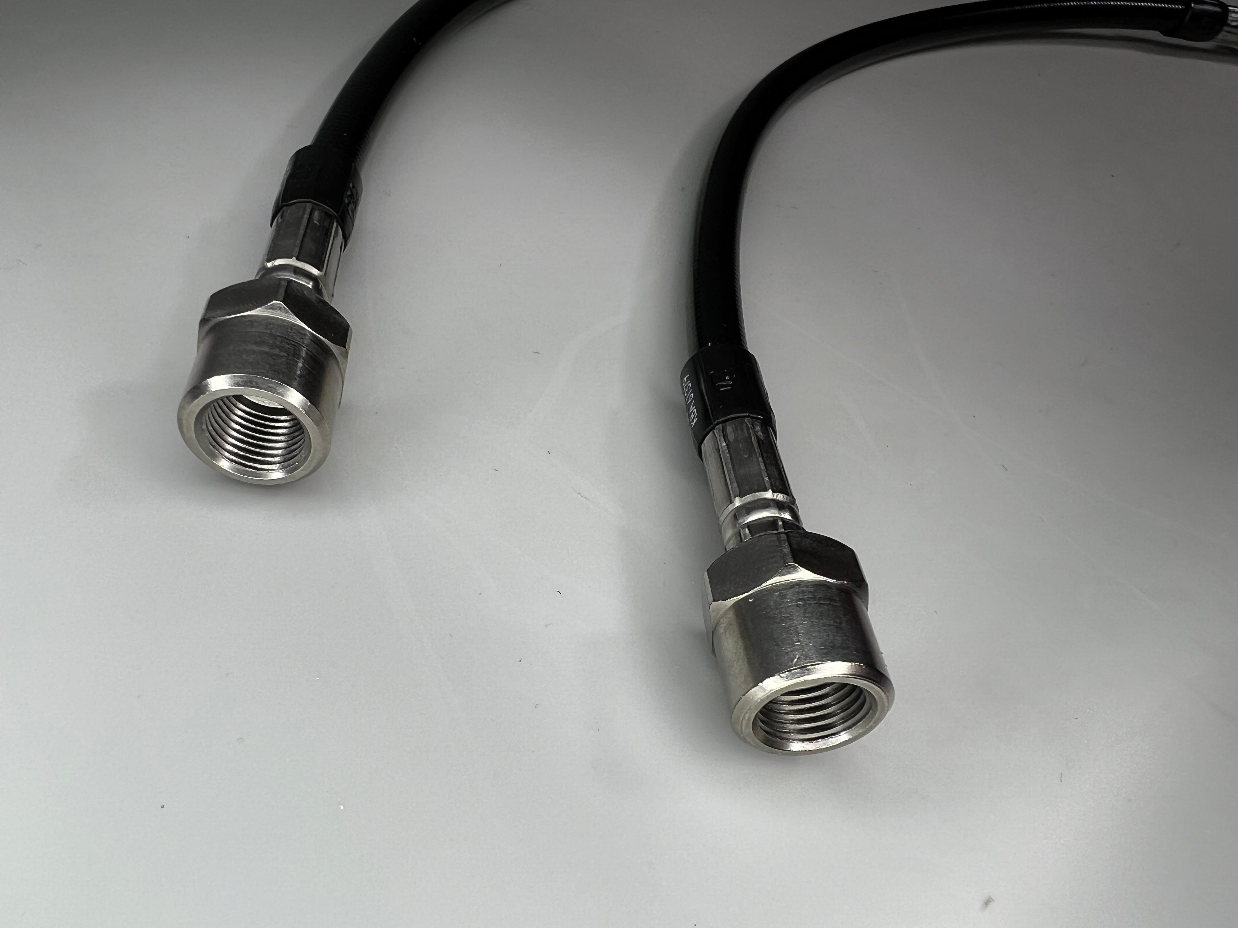 Bremsschlauchsatz für VW Polo G40 vorne und hinten Stahlflexleitung Farbe schwarz