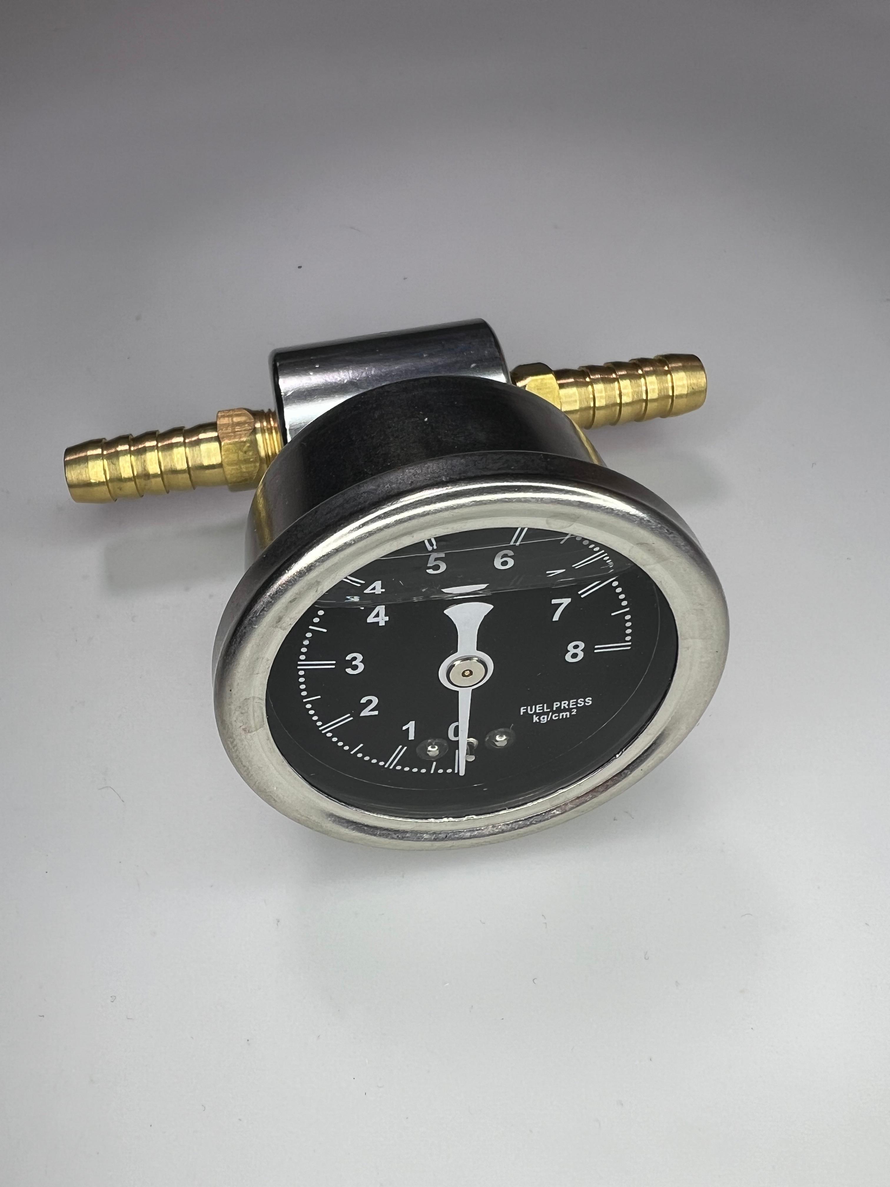 Kraftstoff Druckanzeige von 0 bis 8/11 bar mit passendem Adapter