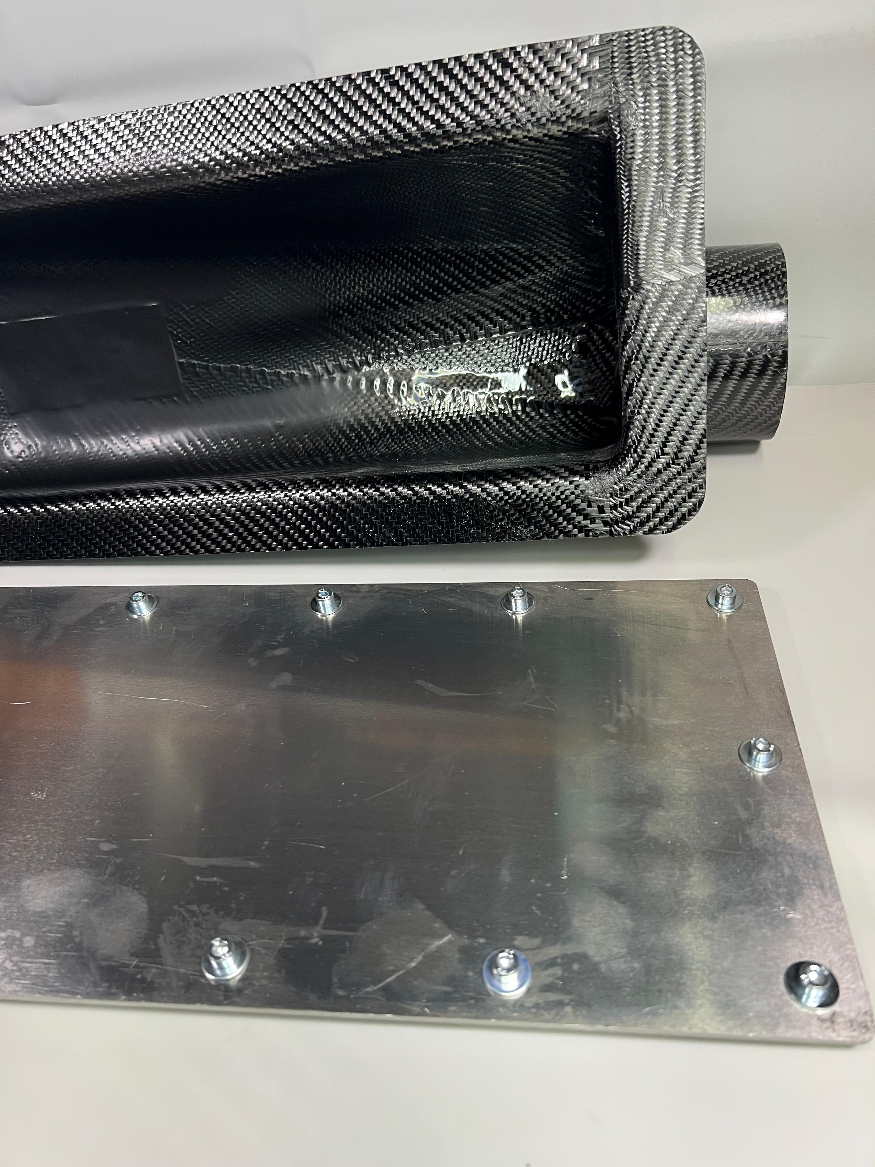 Carbon Airbox Luftsammler klein für unsere Polo und Golf mit Einzeldrosselanlage oder Doppelvergaser