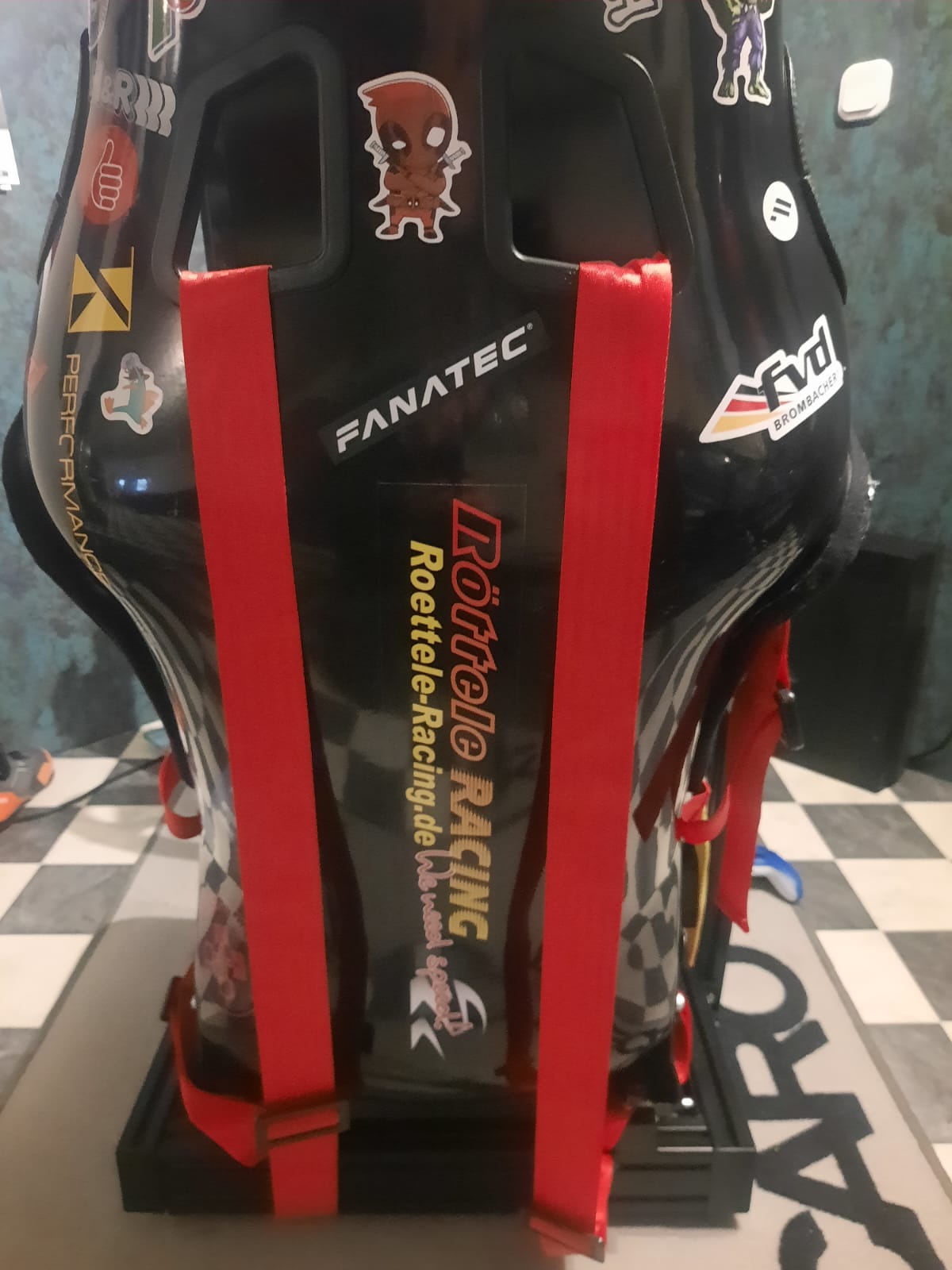 Aufkleber Röttele-Racing für den SimRacing Sitz