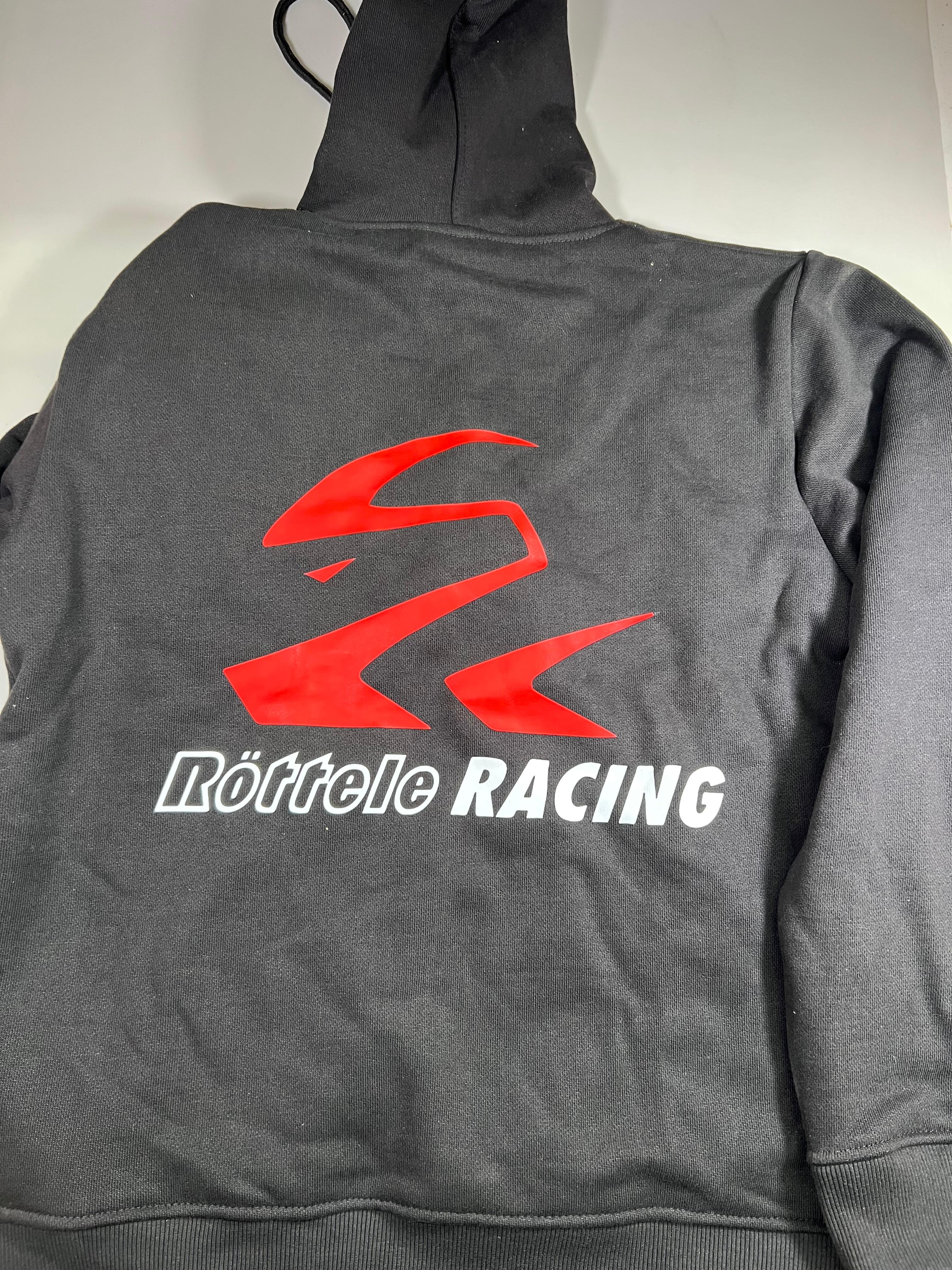 Pullover mit Röttele-Racing Werbung