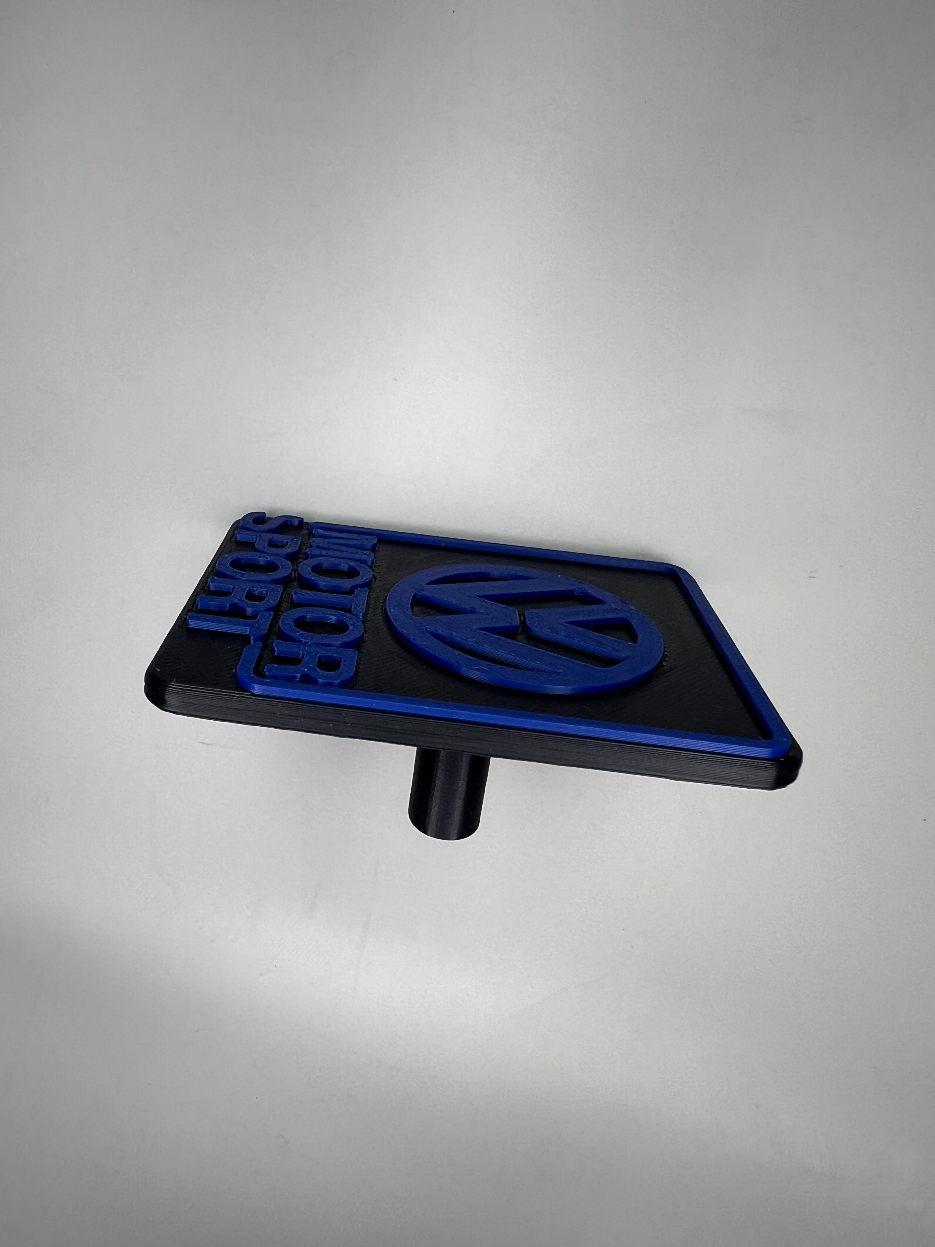 Kühlergrill Emblem VW-Motorsport Limited Edition Kunststoff die Farbe ist schwarz und blau