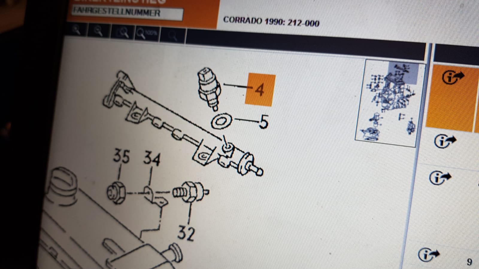 Blech für die Schalteraufnahme vom Kraftstoffdrucksensor an der G60 Drosselklappe