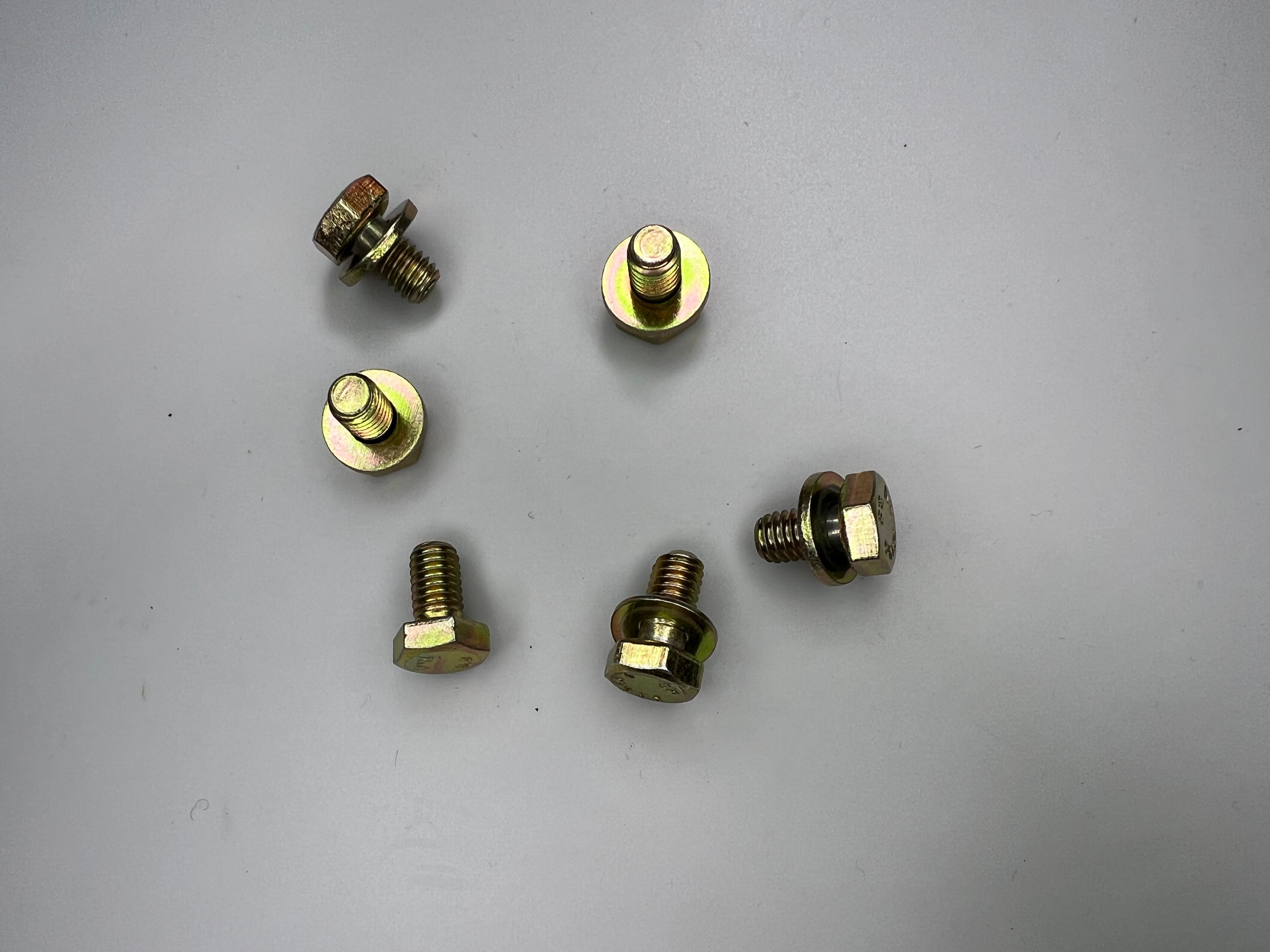 Schraube für das Masseband am Polo G40 Laderhalter   M6 x 8mm mit Unterlegscheibe