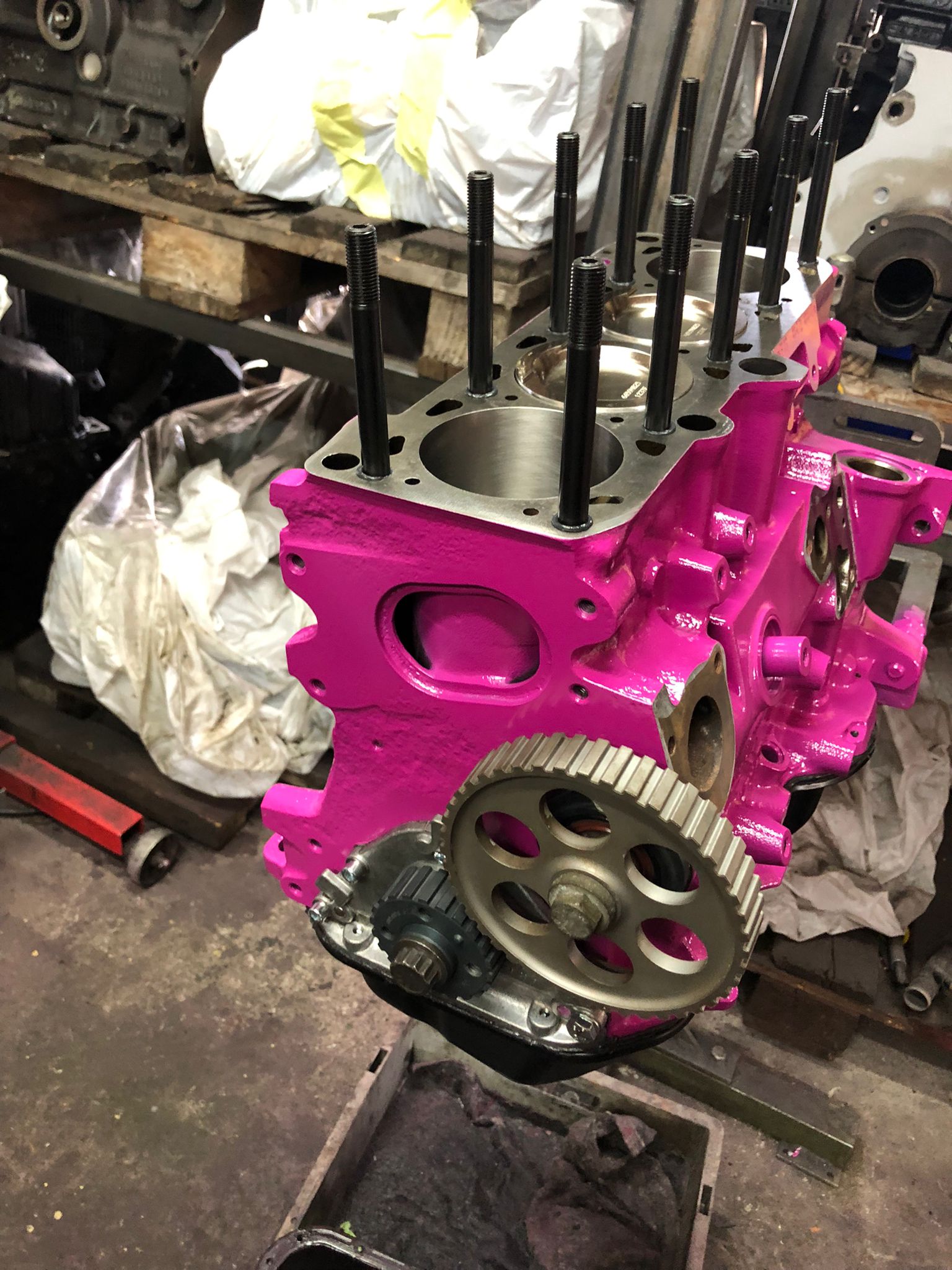 Motorblock 1,9 Liter  VW G60 mit Wiseco Kolben und K1 Pleuel