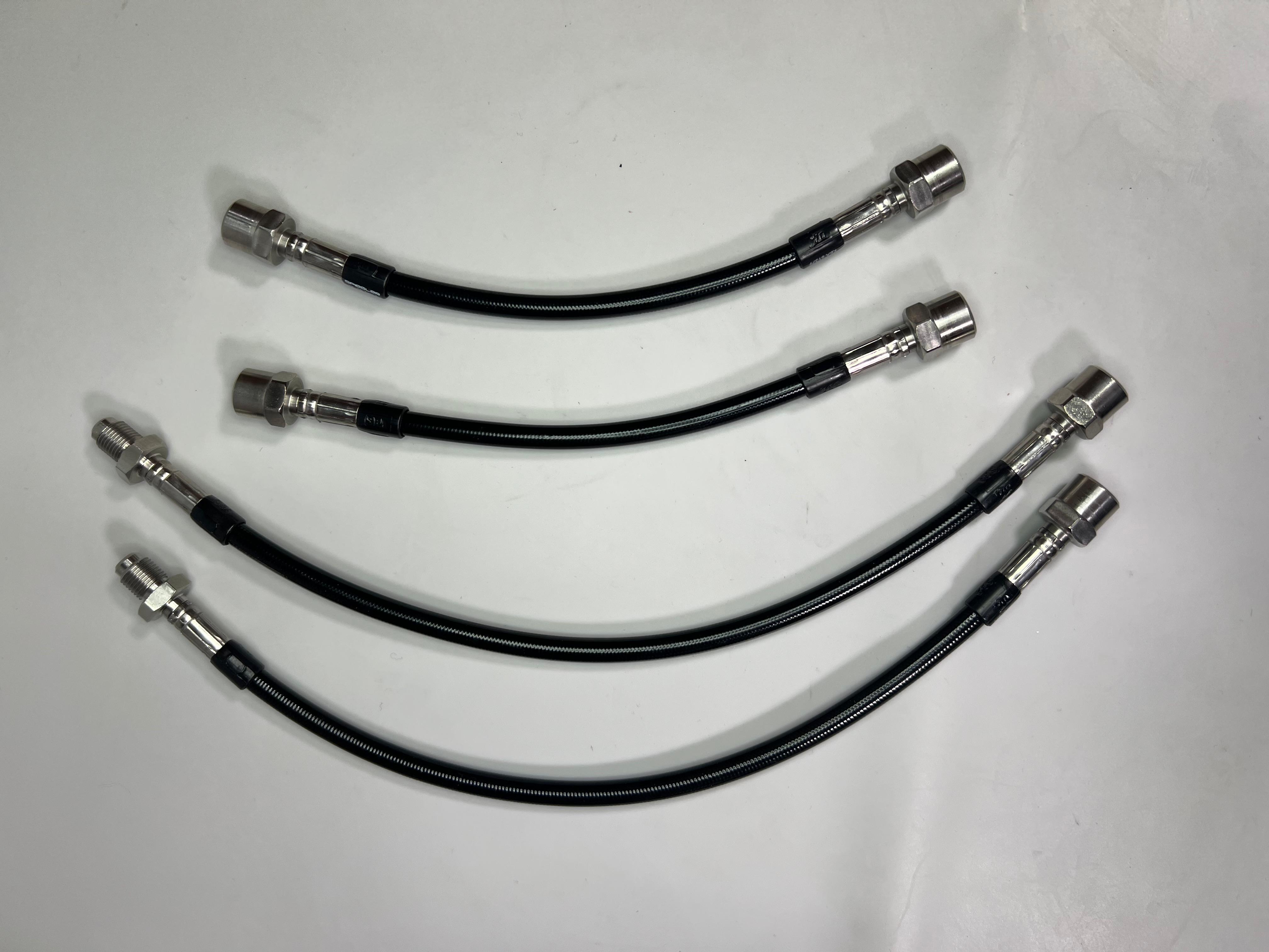 Bremsschlauchsatz für VW Polo G40 vorne und hinten Stahlflexleitung Farbe schwarz