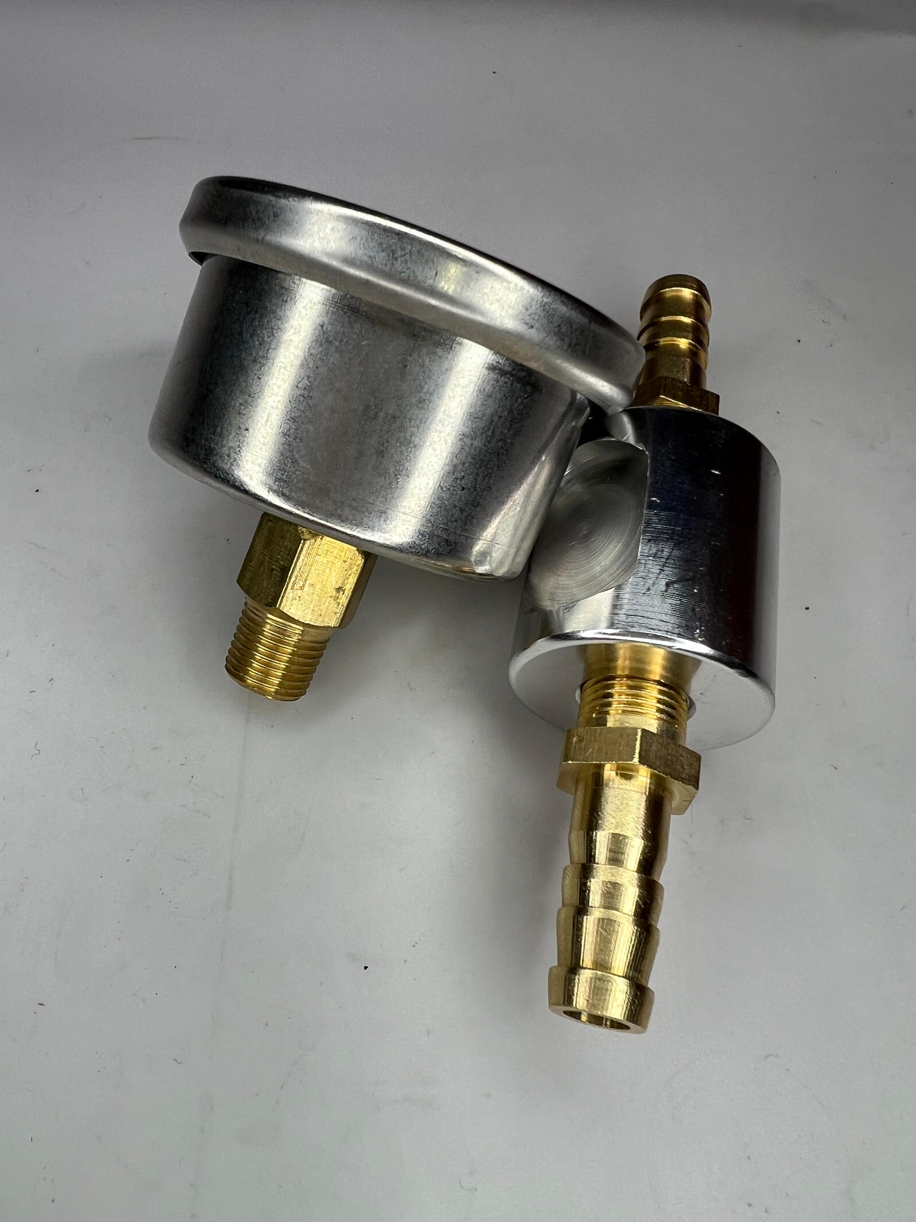 Kraftstoff Druckanzeige von 0 bis 8/11 bar mit passendem Adapter