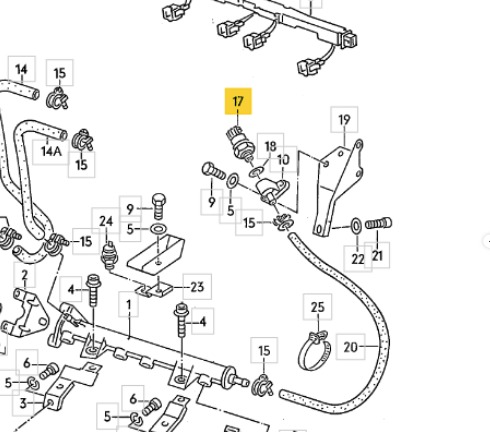 Kraftstoffdruckschalter Schalter für Kraftstoffdruck für G60 Motoren Teilenummer 357 919 081
