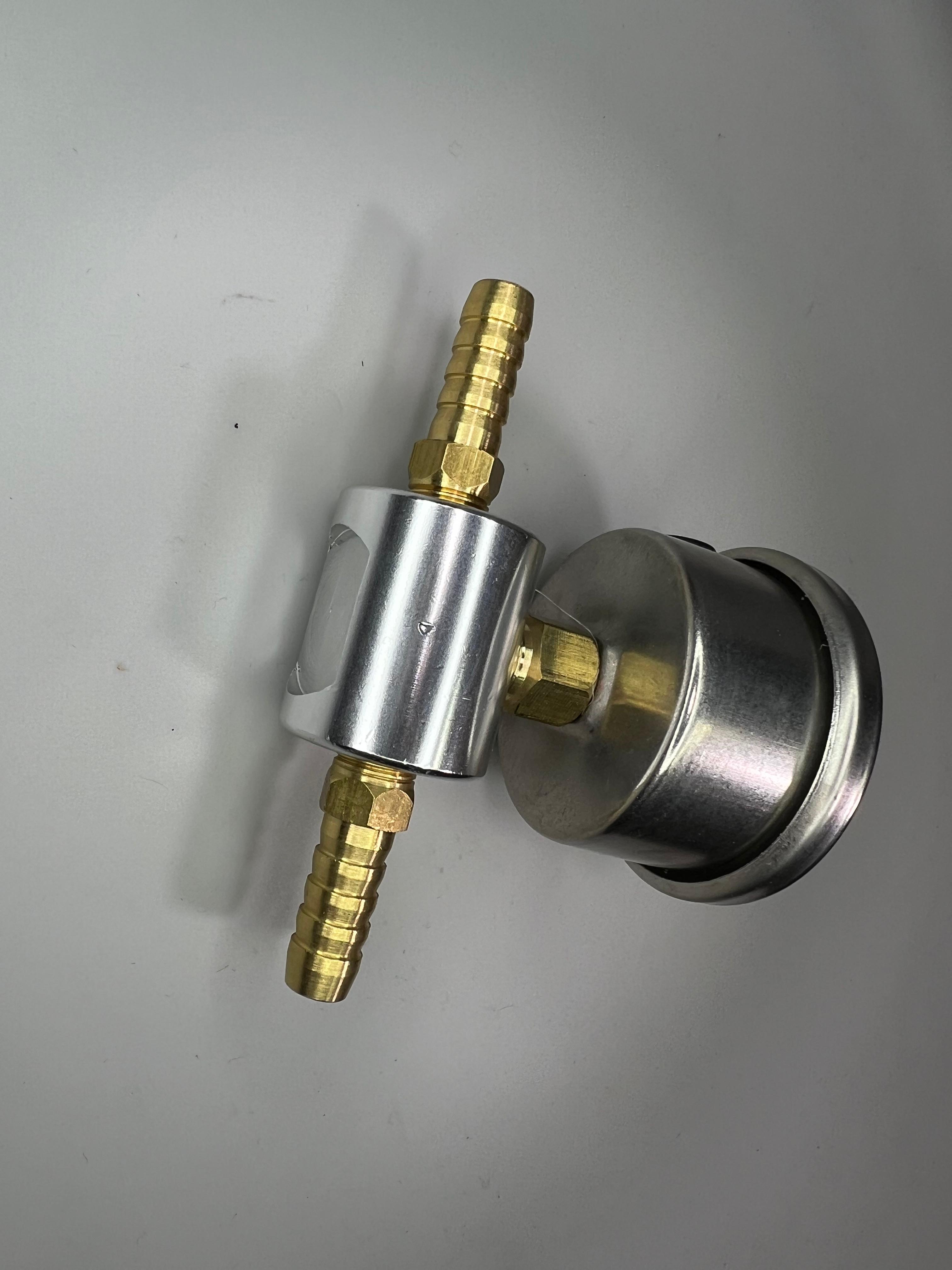 Kraftstoff Druckanzeige von 0 bis 8/11 bar mit passendem Adapter