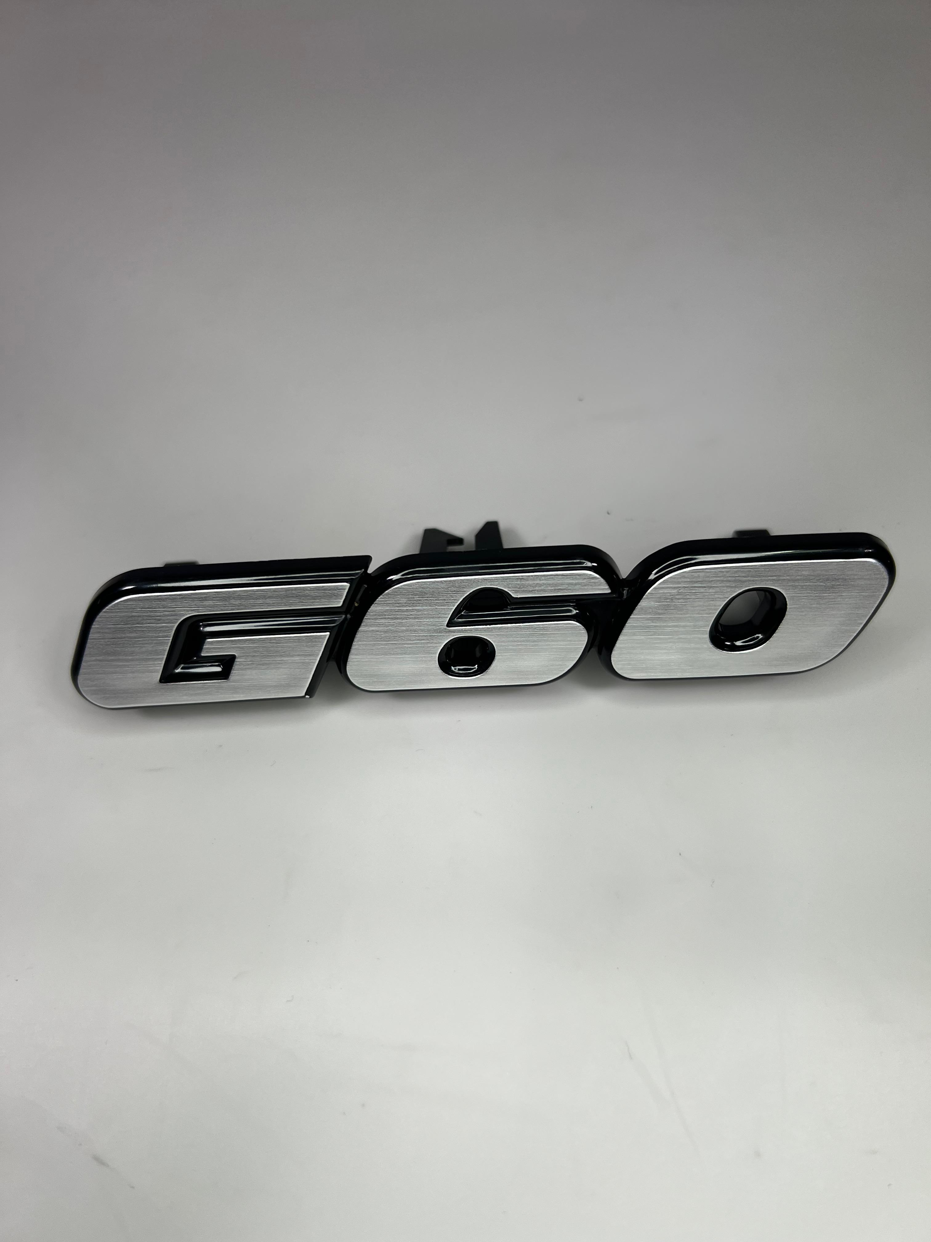 Emblem für den G60 Kühlergrill aus Kunststoff für Passat 35i Corrado Golf II 19E in der Farbe Chrome