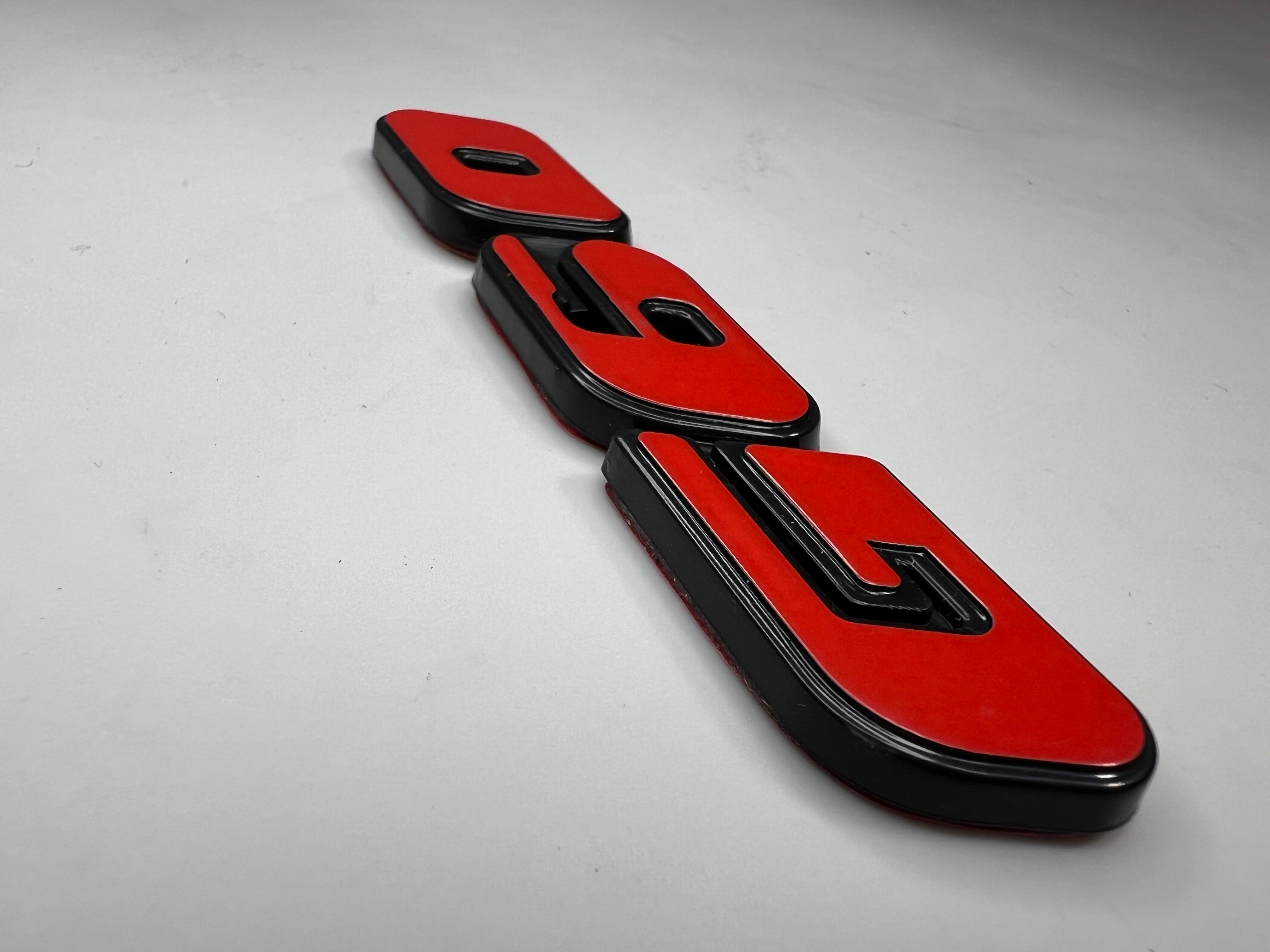 Emblem G60 Rot und Schwarz aus Kunststoff für Golf Corrado und Passat zum Aufkleben