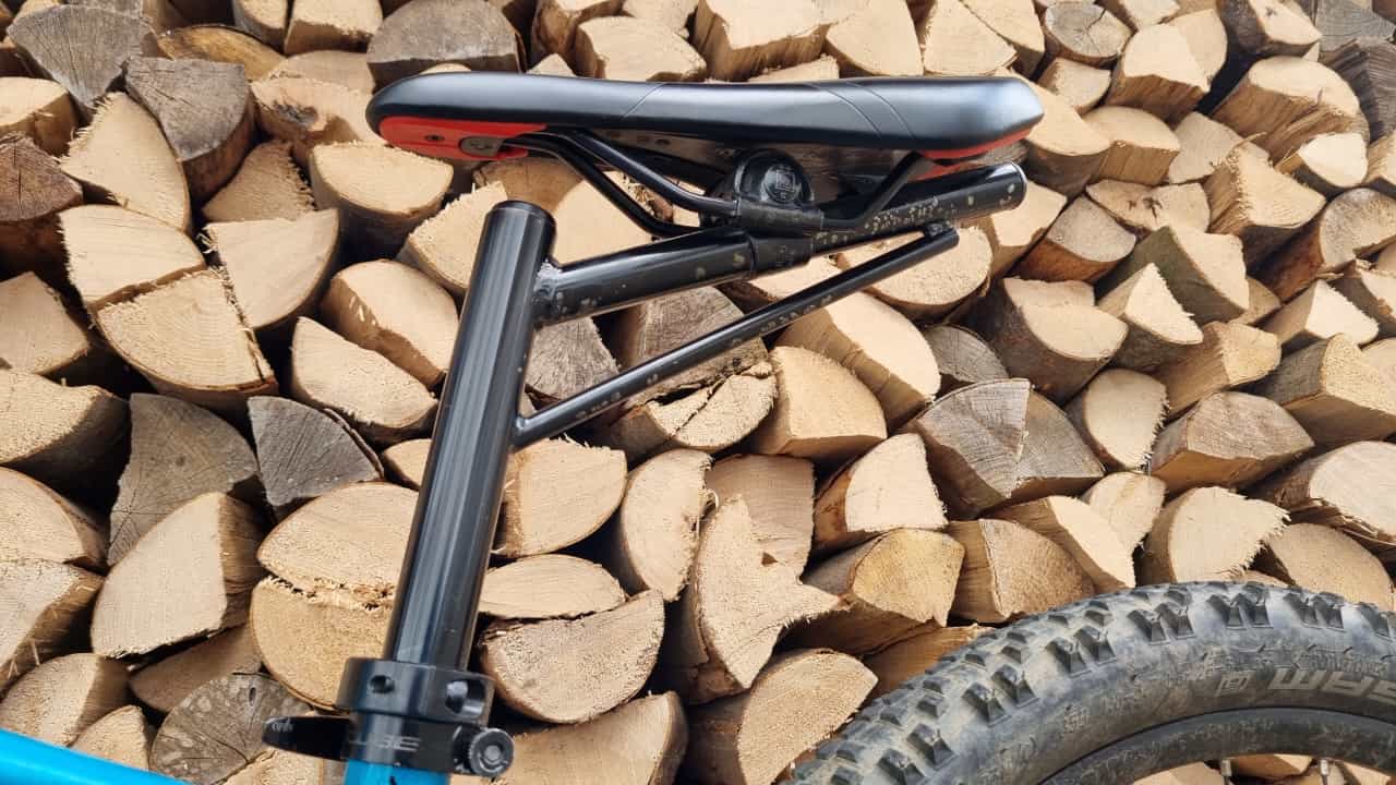 Fahrradsattelverlängerung, Fahrradsattel Sattel Verlängerung verschiebbar Farbe Schwarz