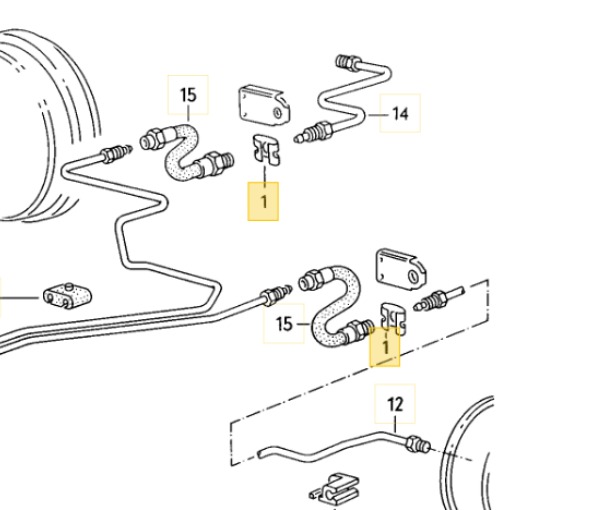 Halter Bremsschlauch Haltefeder für Bremsleitungsmuttern