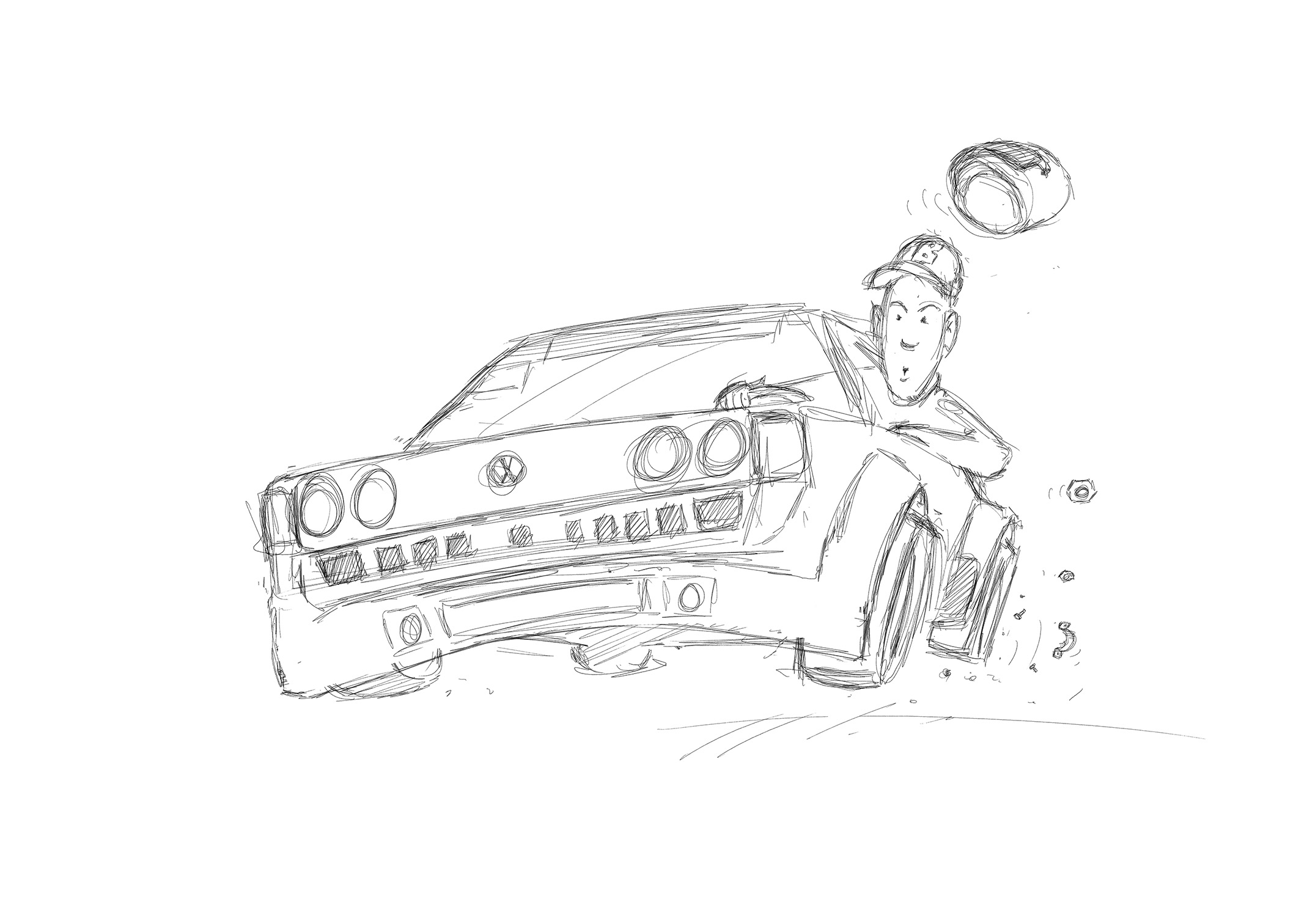 Karikatur von euch und euerm Auto