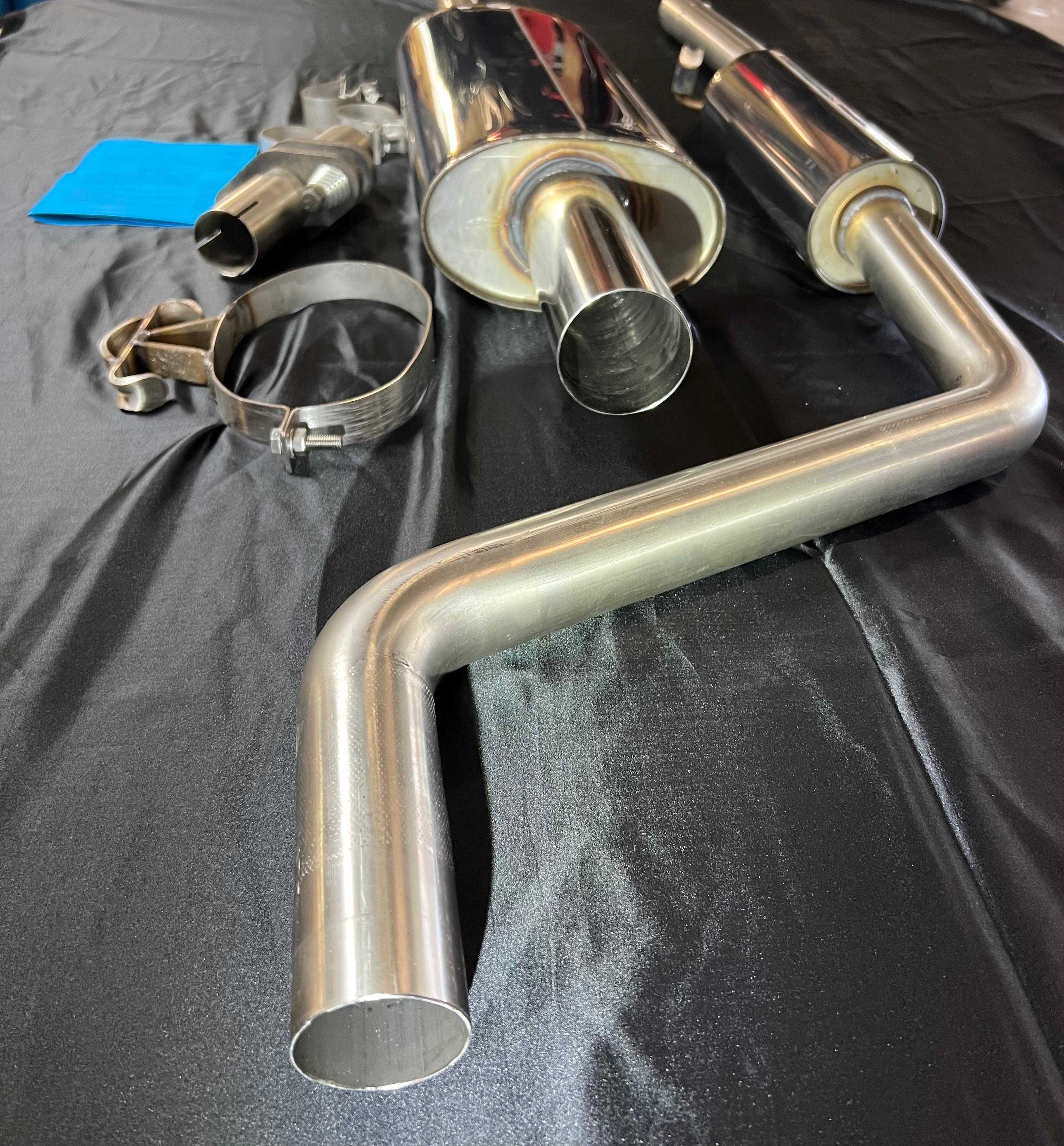 Auspuffanlage für Polo G40 ab Kat Gruppe N mit 50mm Durchmesser mit 70mm geradem Endrohr 200mm lang