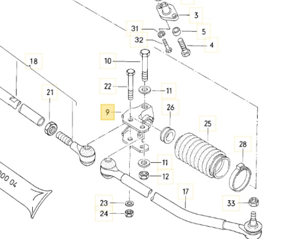Mitnehmen vom Lenkgetriebe für Polo 1 original Teilenummer 861 419 325 D