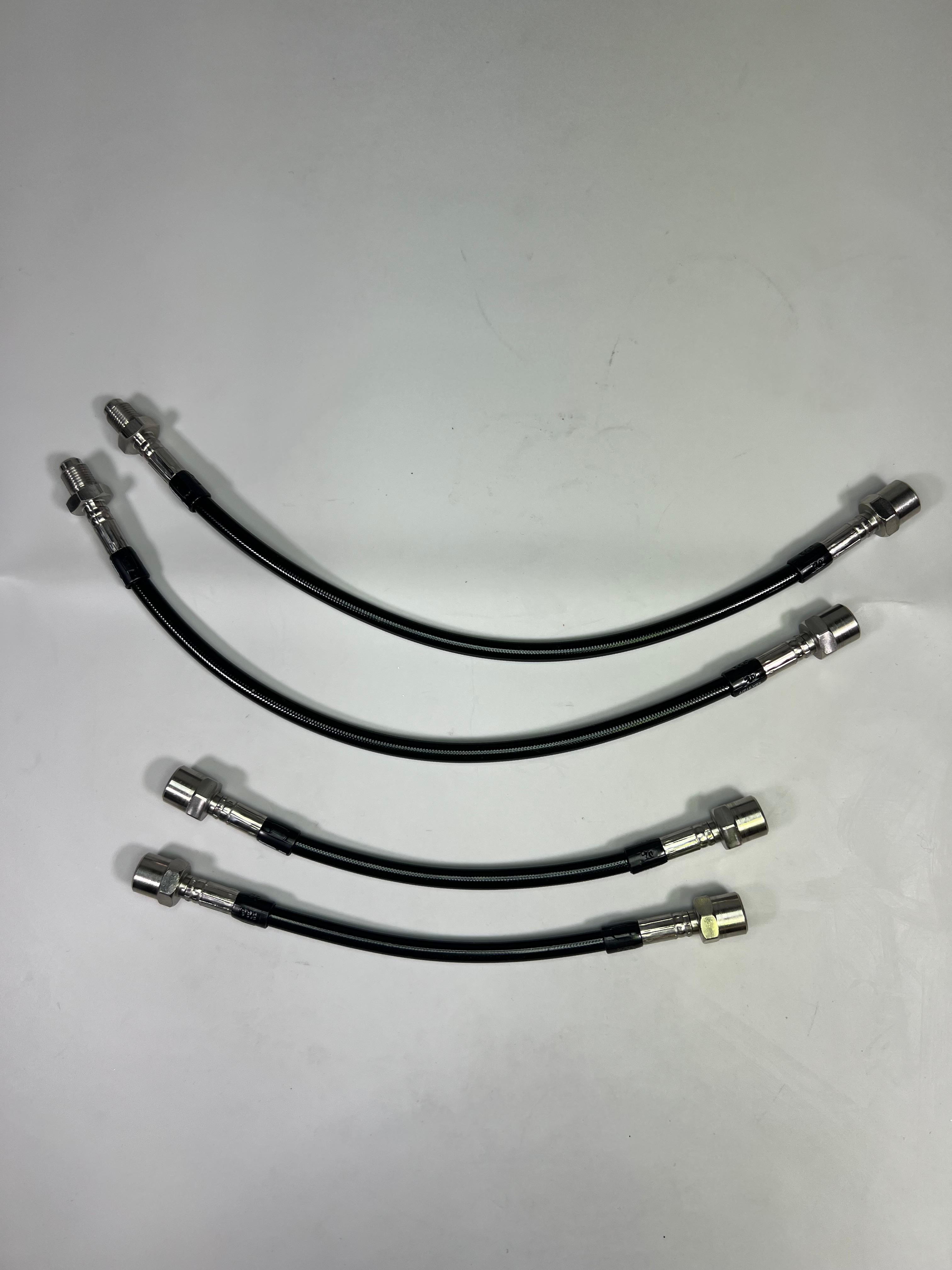 Bremsschlauchsatz für VW Polo G40 vorne und hinten Stahlflexleitung Farbe schwarz