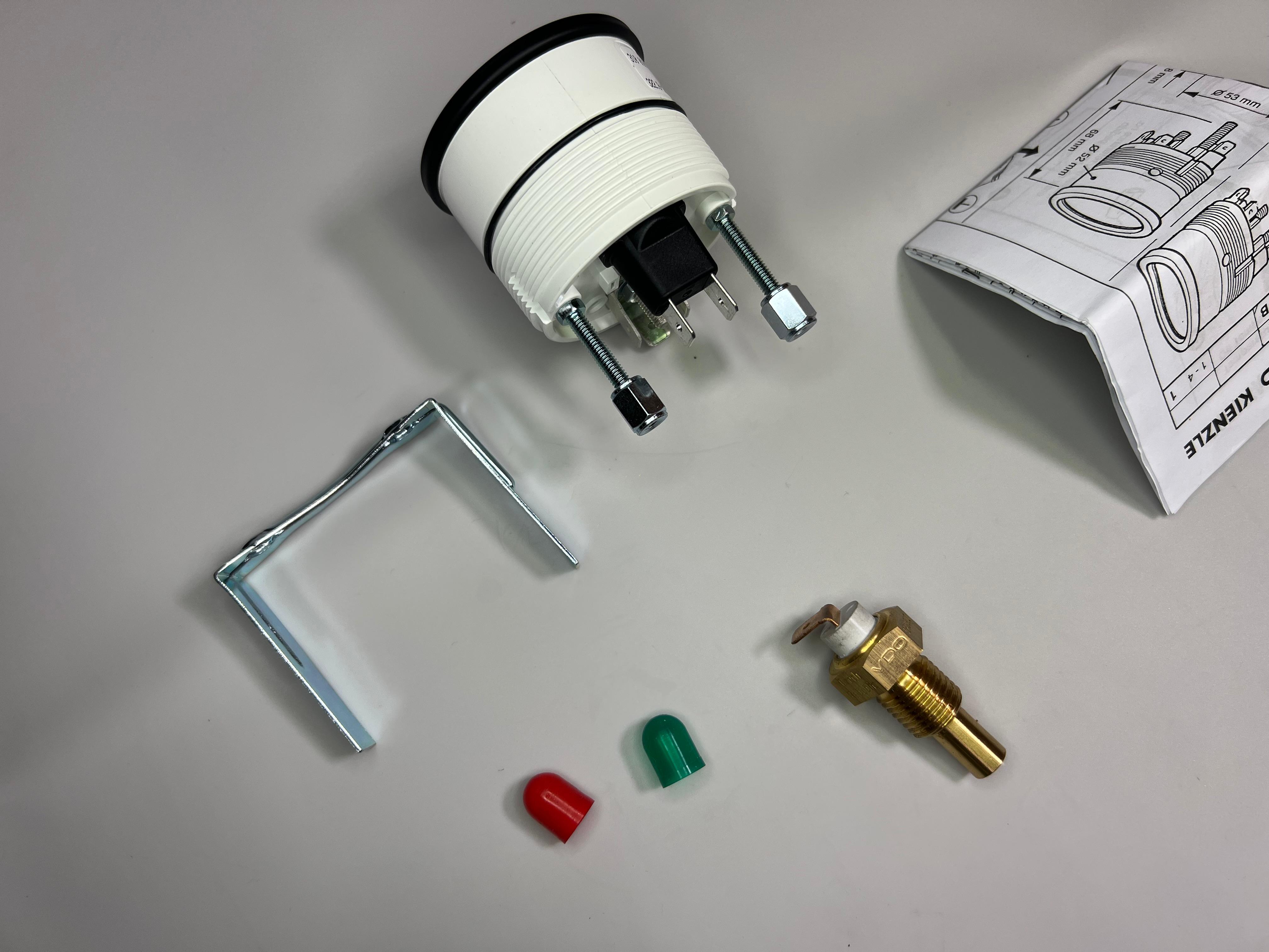 Öltemperaturanzeige mit dem Sensor in der Ölwanne