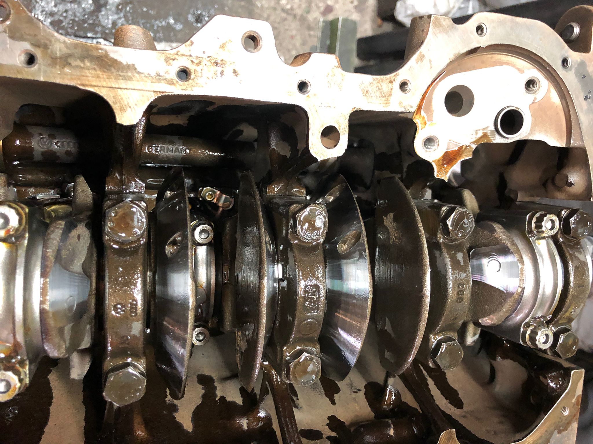 Motorblock 1,9 Liter  VW G60 mit Wiseco Kolben und K1 Pleuel