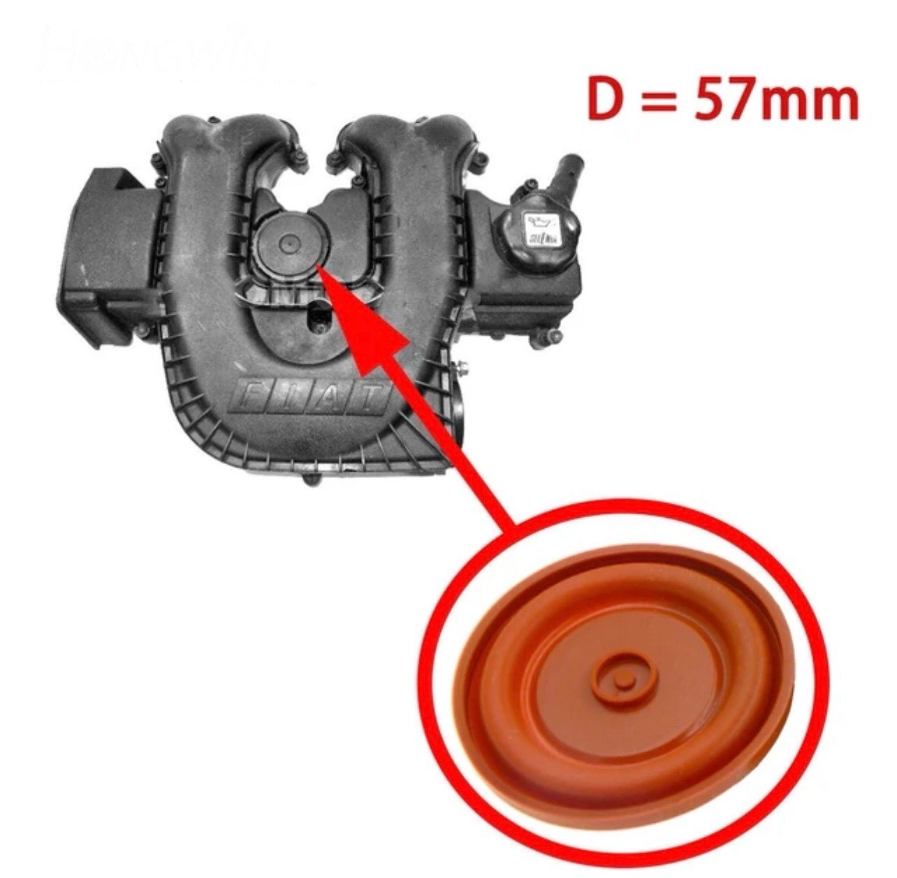 Ventildeckel Reparatursatz mit Membran für Peugeot Citroen C15 Fiat Opel Alfa 1,9 G3 Diesel
