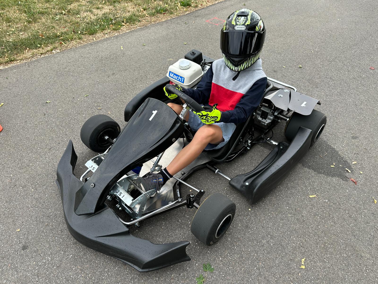 Kart Mach1 Pedalstangen mit Sicherungssplinten zum Klappen