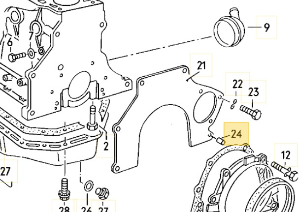 Hülse Passhülse zwischen Motor und Getriebe VW G60 PG 1H Polo G40 PY