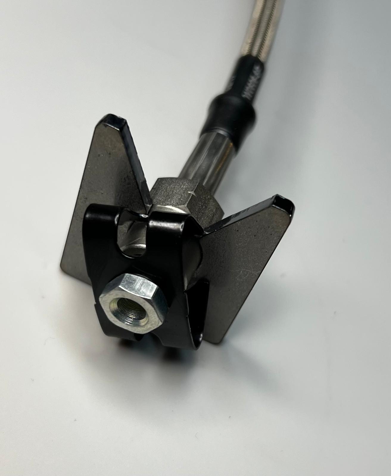 Halter für die Bremsschläuche zum anschweißen an der Hinterachse