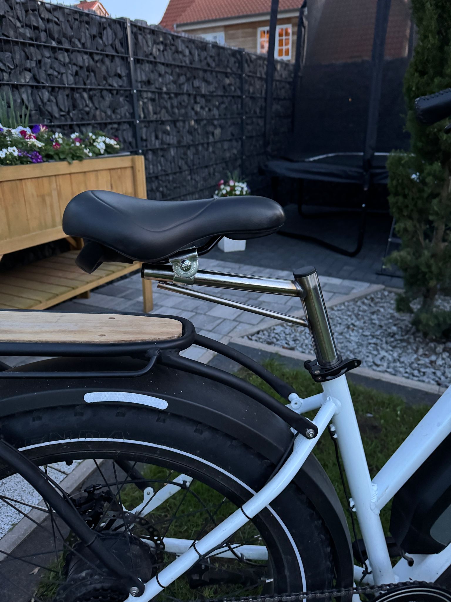 Fahrradsattelverlängerung, Fahrradsattel Sattel Verlängerung verschiebbar Farbe Silber